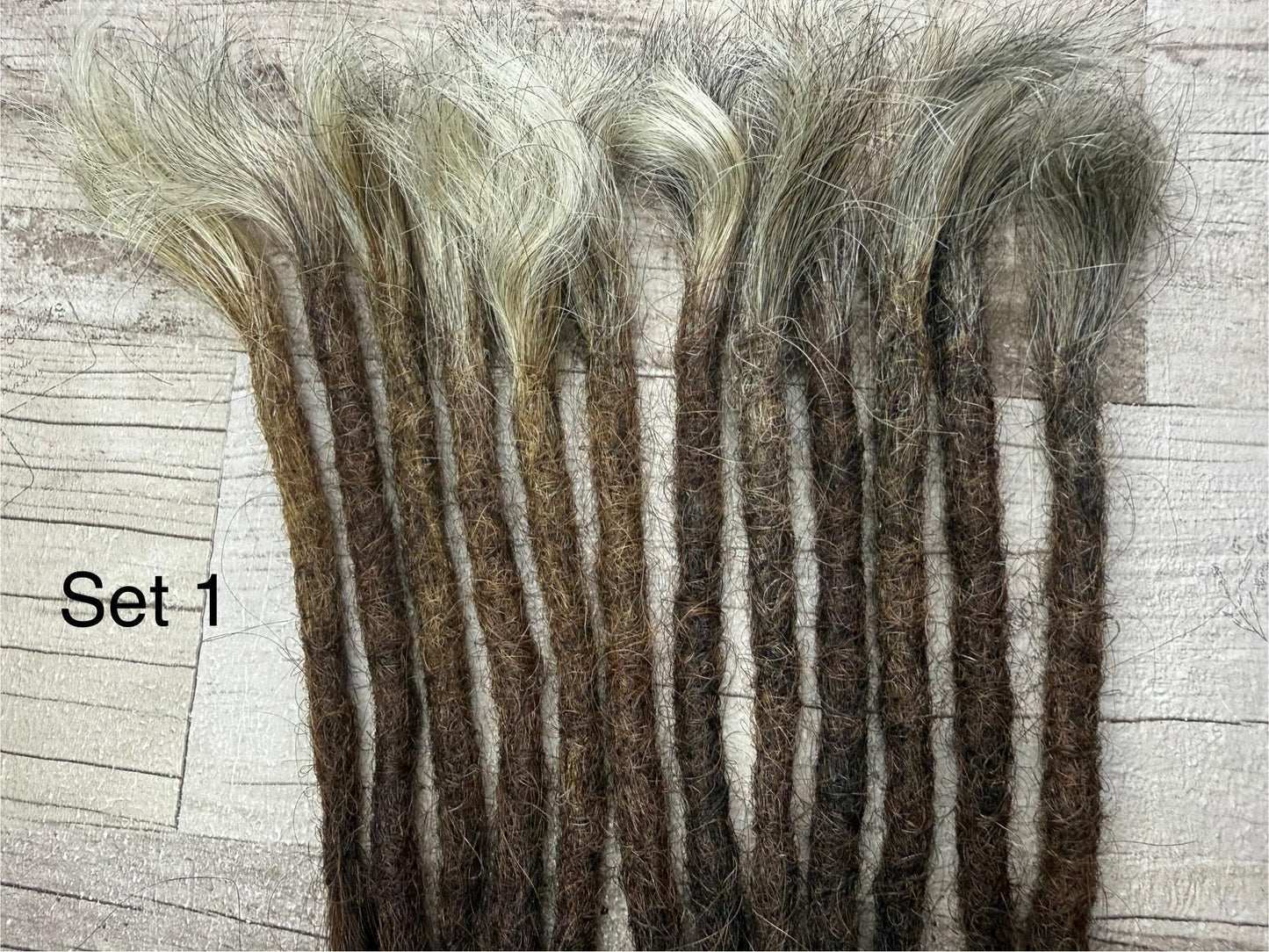 Raw 100% Human Hair Dreadlock Extensions 15 Inch Wavy Curl Grey Chestnut Brown Auburn Virgin