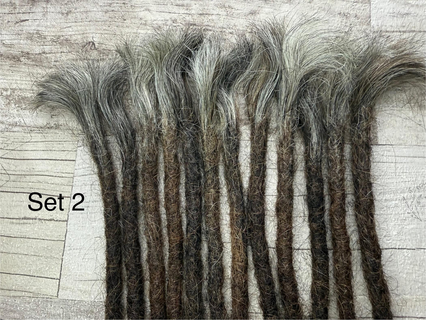 Raw 100% Human Hair Dreadlock Extensions 15 Inch Wavy Curl Grey Chestnut Brown Auburn Virgin