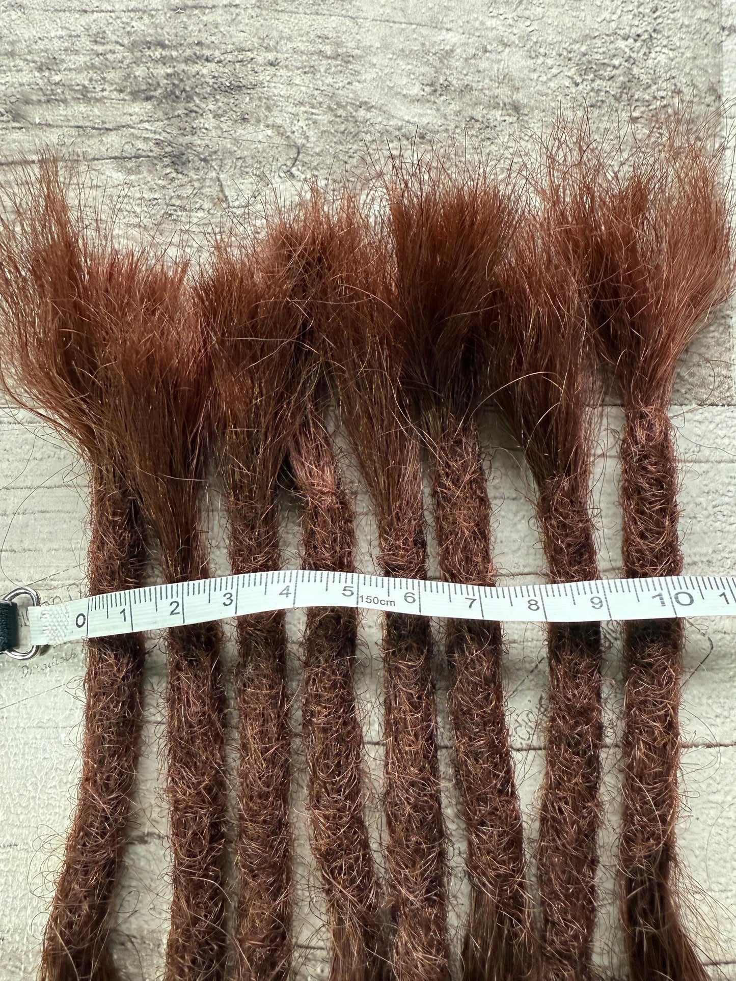 Mahogany Brown100% Human Hair Dreadlock Extensions 17 Inch Curl Wavy