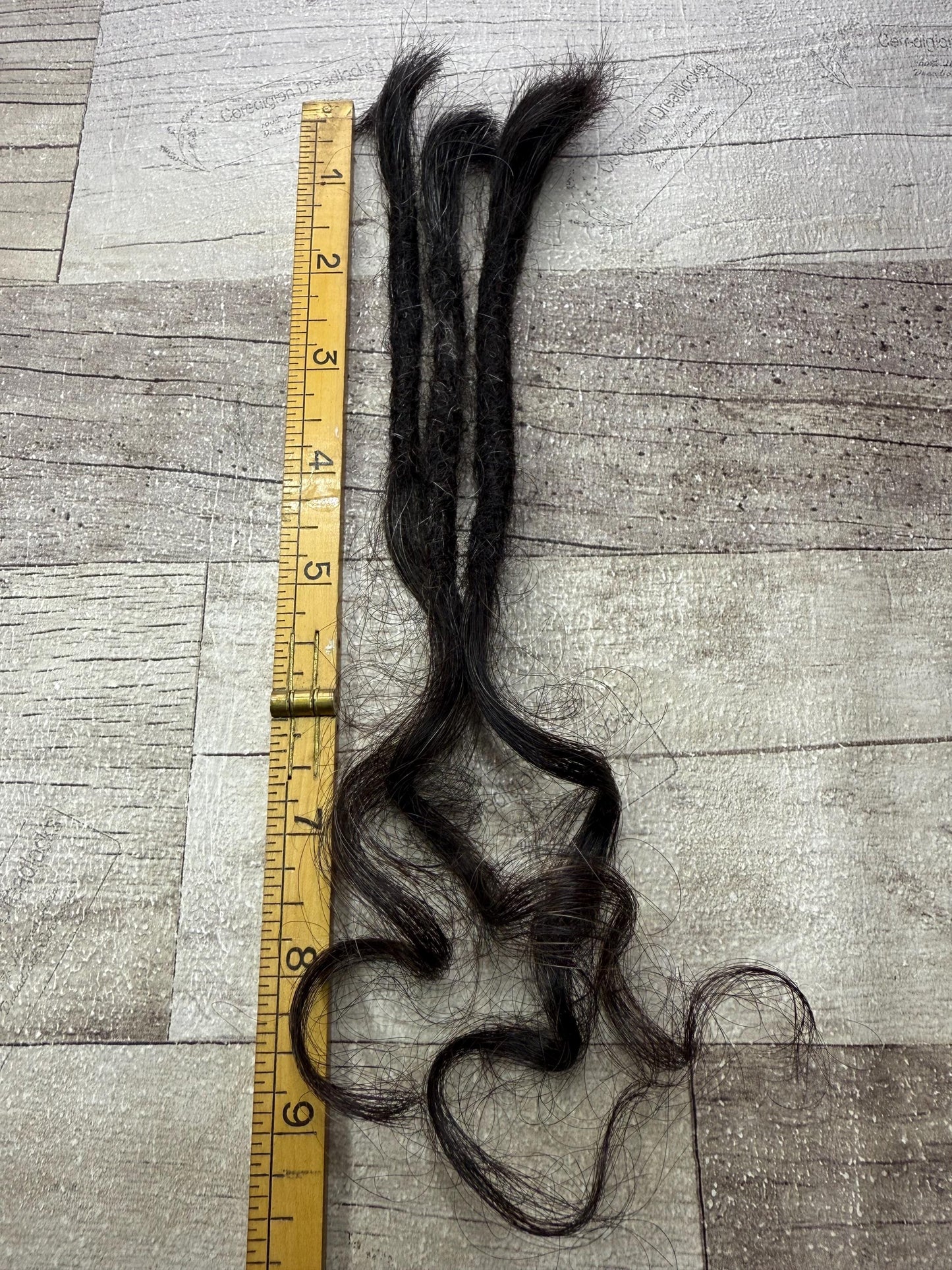 x3 Raw Salt Pepper 100% Human Hair Dreadlock Extensions 12 Inch Curl Wavy
