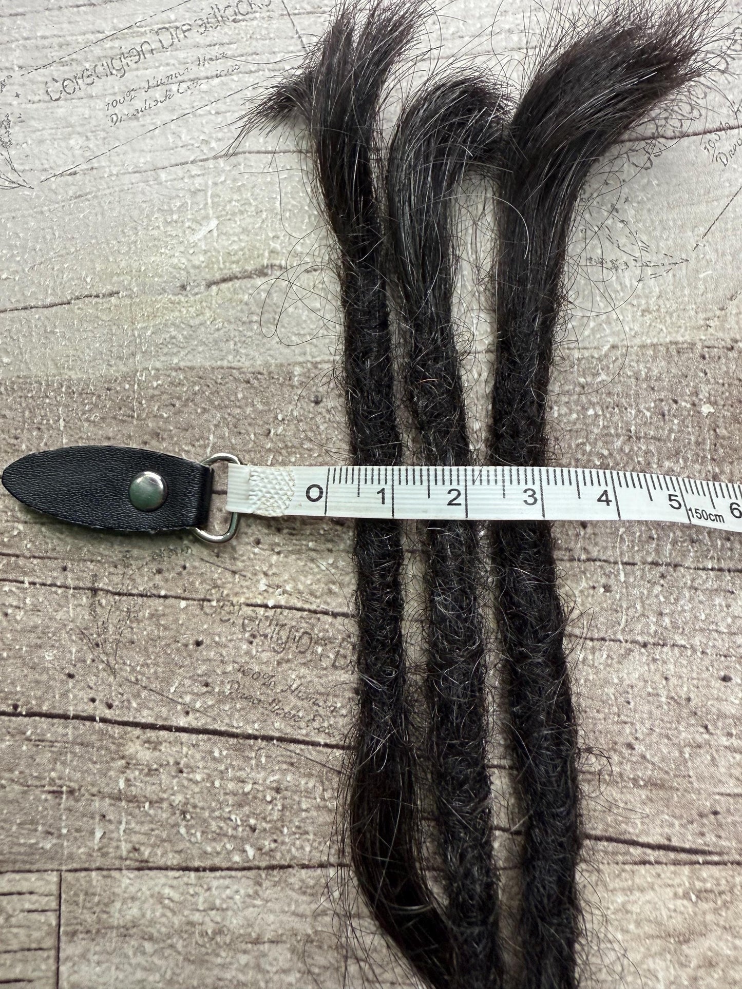 x3 Raw Salt Pepper 100% Human Hair Dreadlock Extensions 12 Inch Curl Wavy