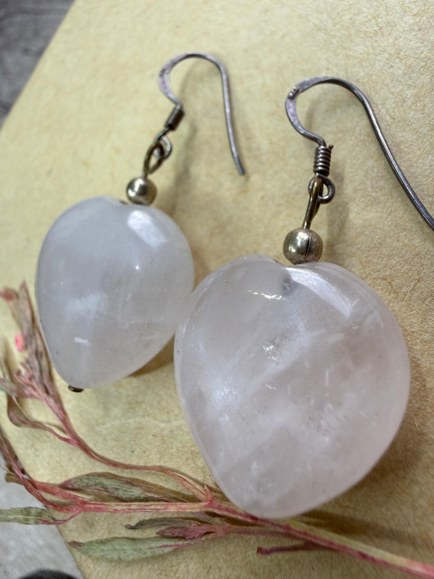Sterling Silver & Rose Quartz Earrings - Ceredigion Dreadlocks