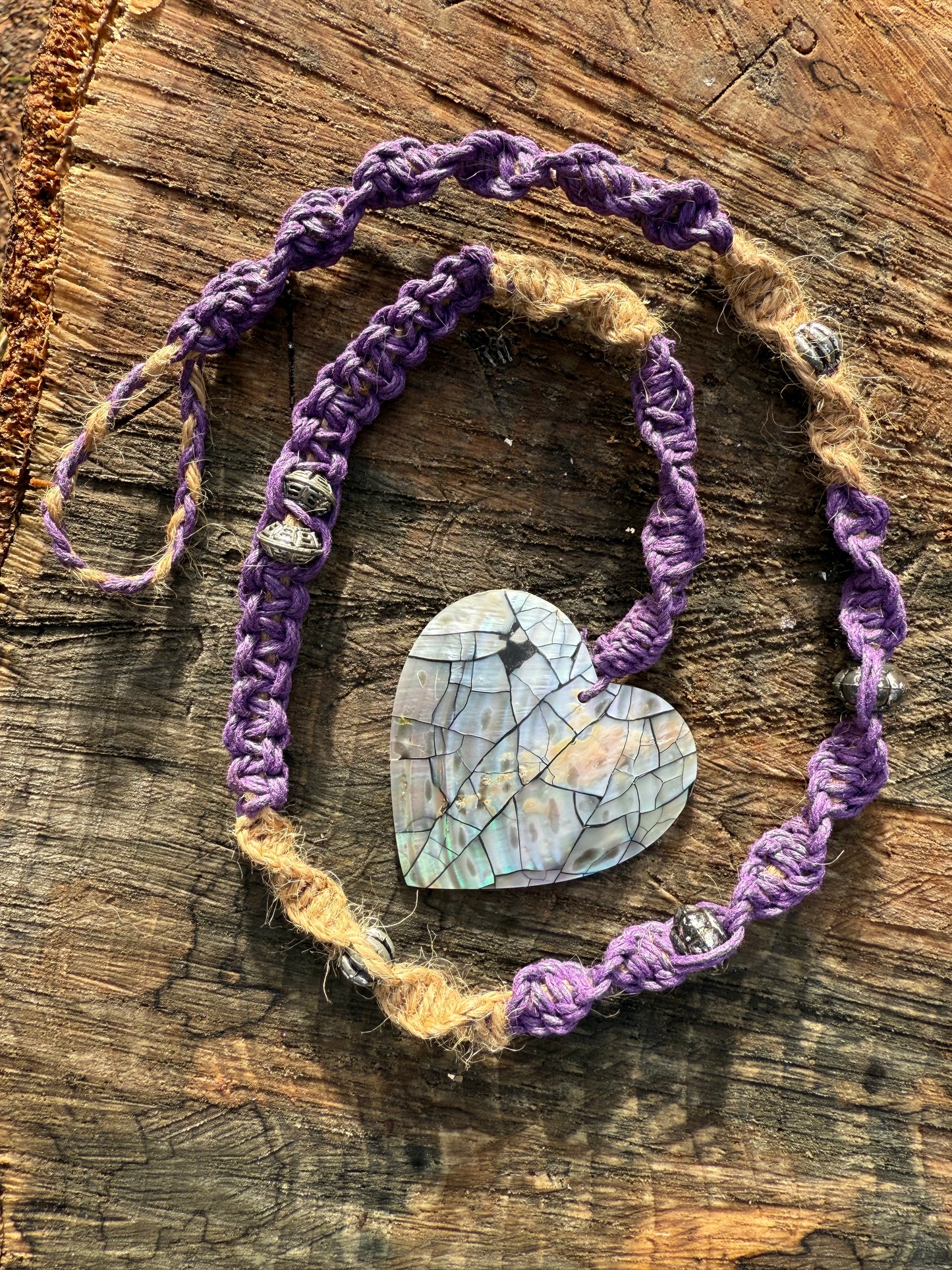 Macrame Hair Wrap - Purple - Ceredigion Dreadlocks