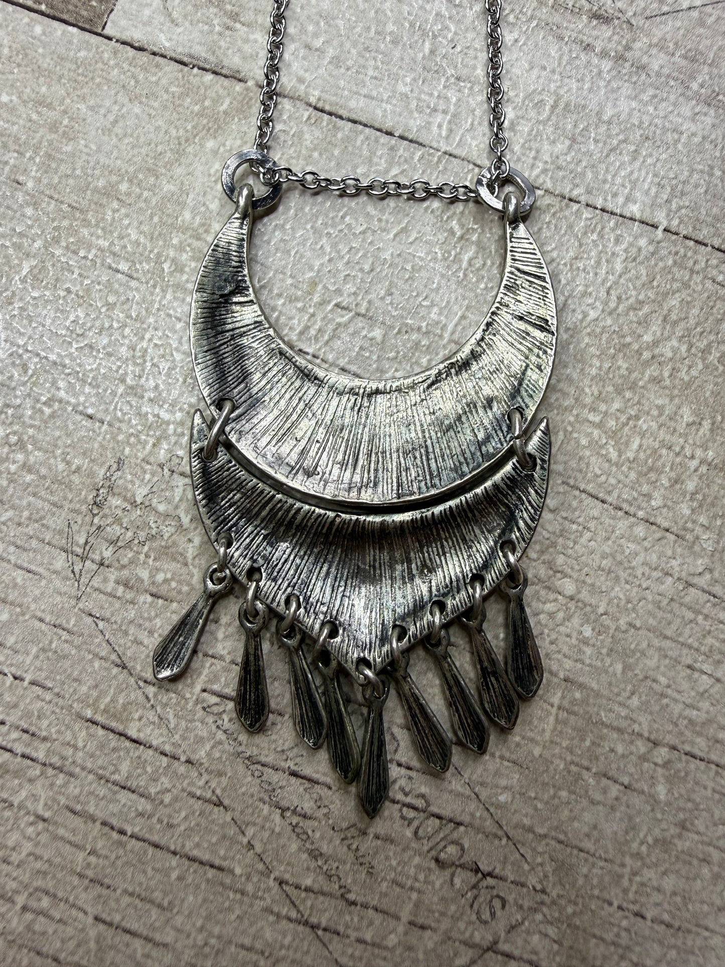 Ethnic Pendant Necklace - Oxidised Silver Tone - Ceredigion Dreadlocks