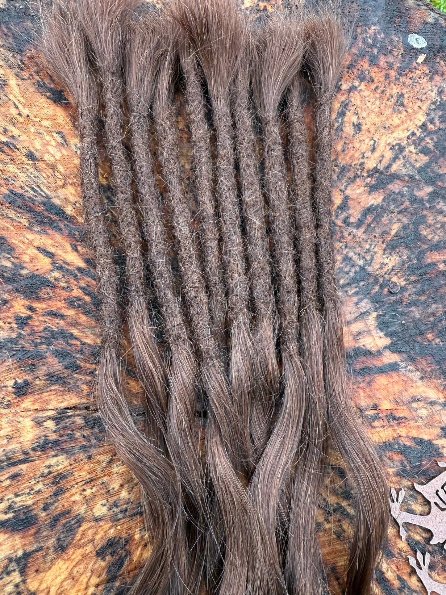 Medium Brown Wave Dreadlock Extensions 13 or 17 Inch - Ceredigion Dreadlocks