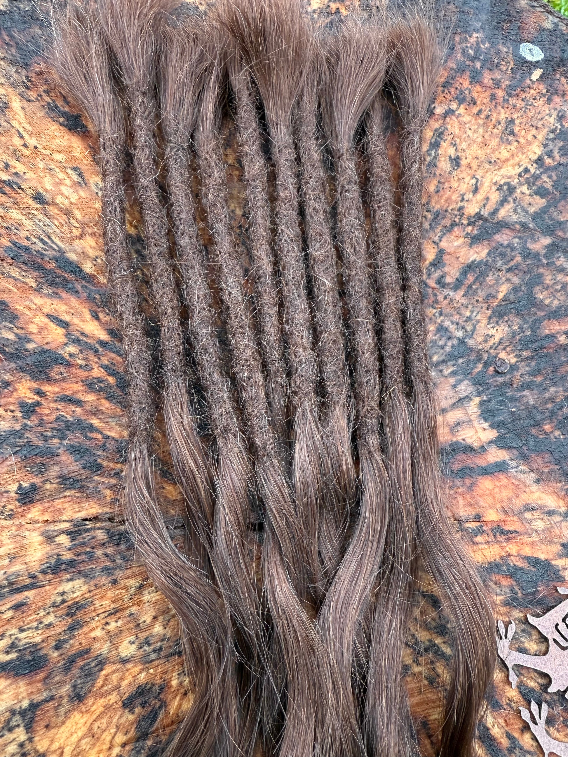 Medium Brown Wave Dreadlock Extensions 13 or 17 Inch - Ceredigion Dreadlocks