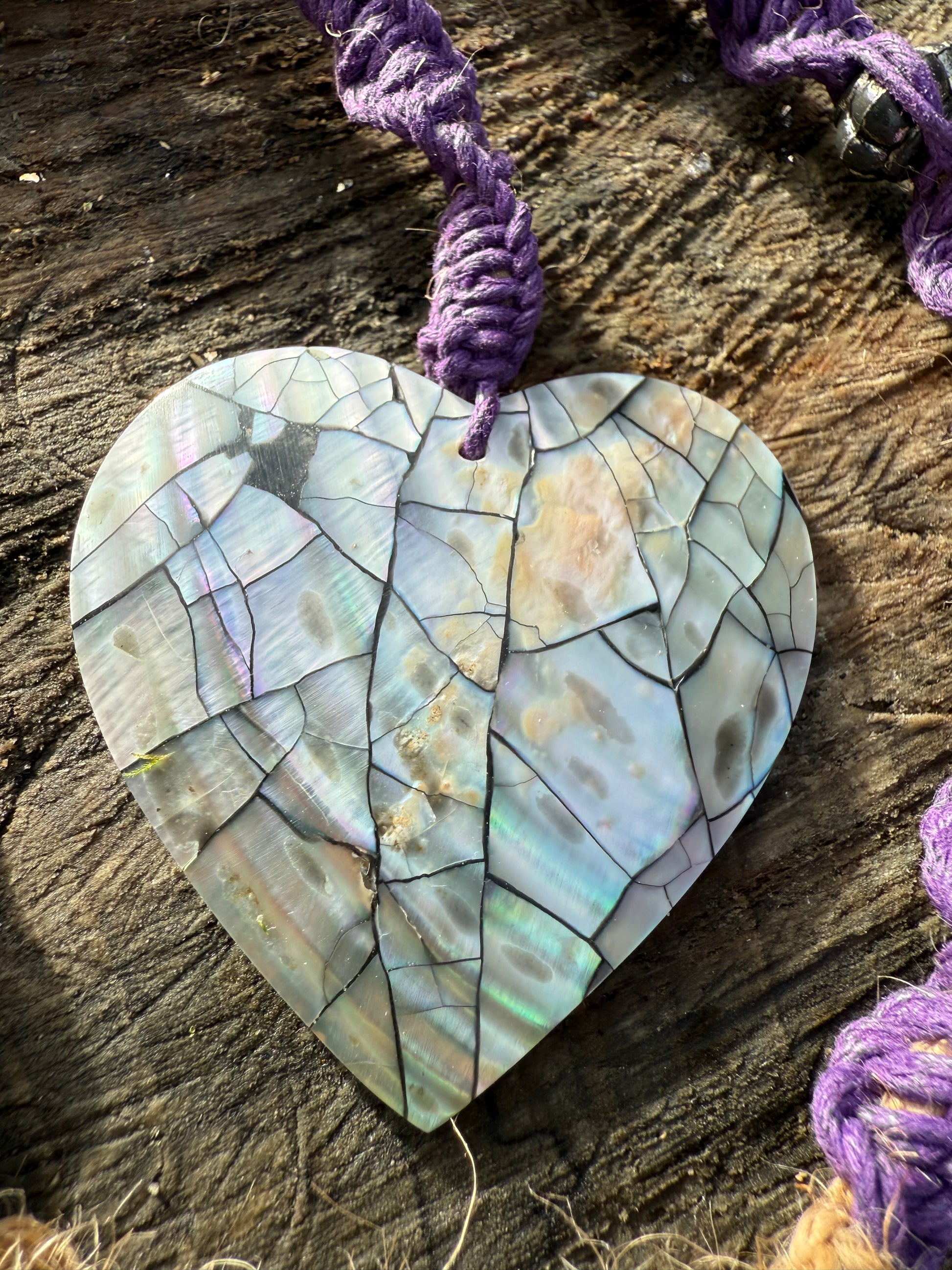 Macrame Hair Wrap - Purple - Ceredigion Dreadlocks