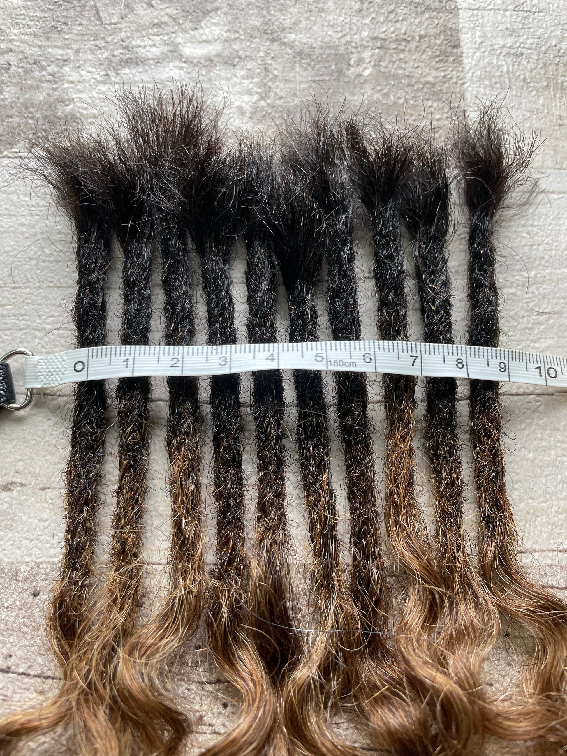 Ombre Black Brown Deep Wave 17 Inch Extensions - Ceredigion Dreadlocks