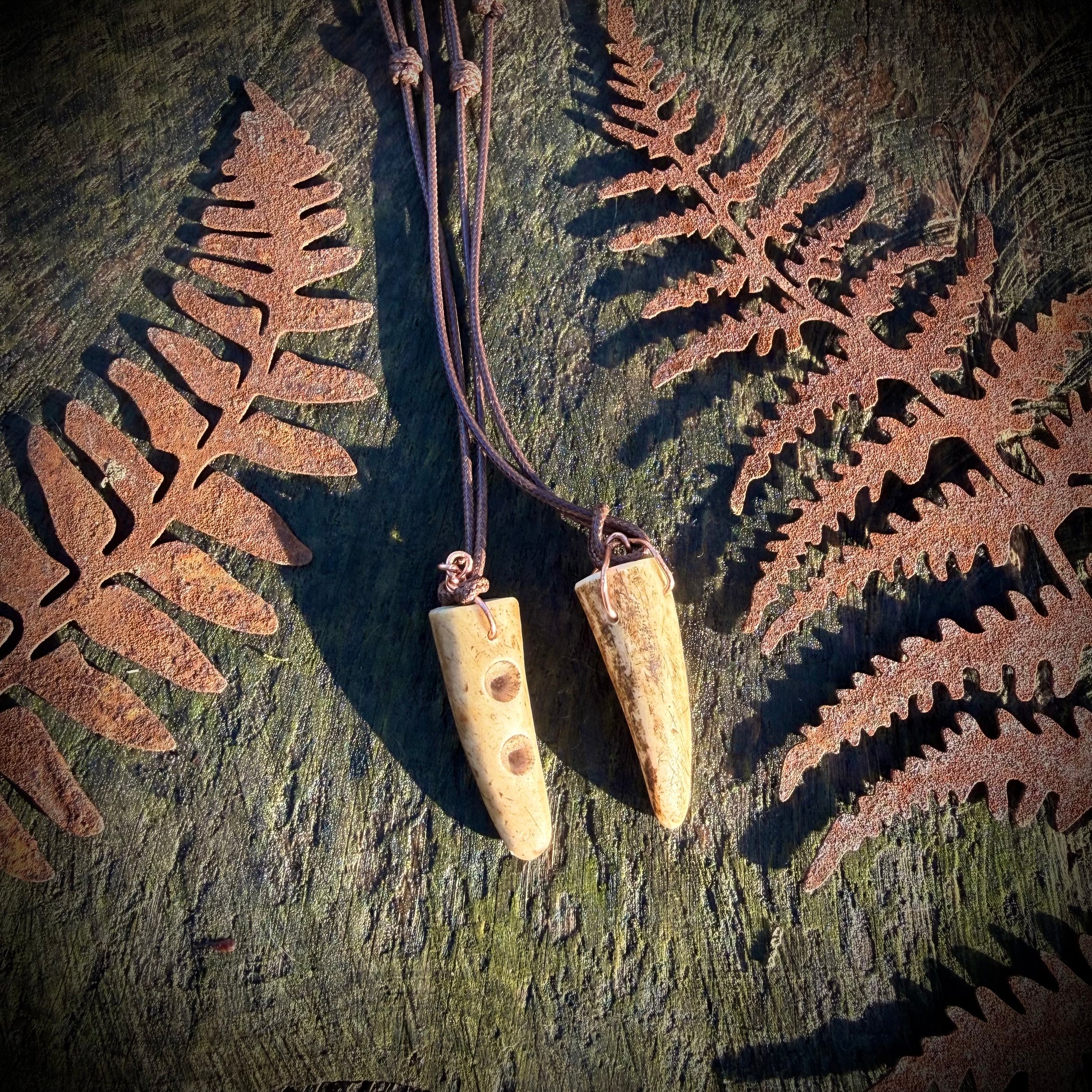 Antler Tip & Copper Necklace - Ceredigion Dreadlocks