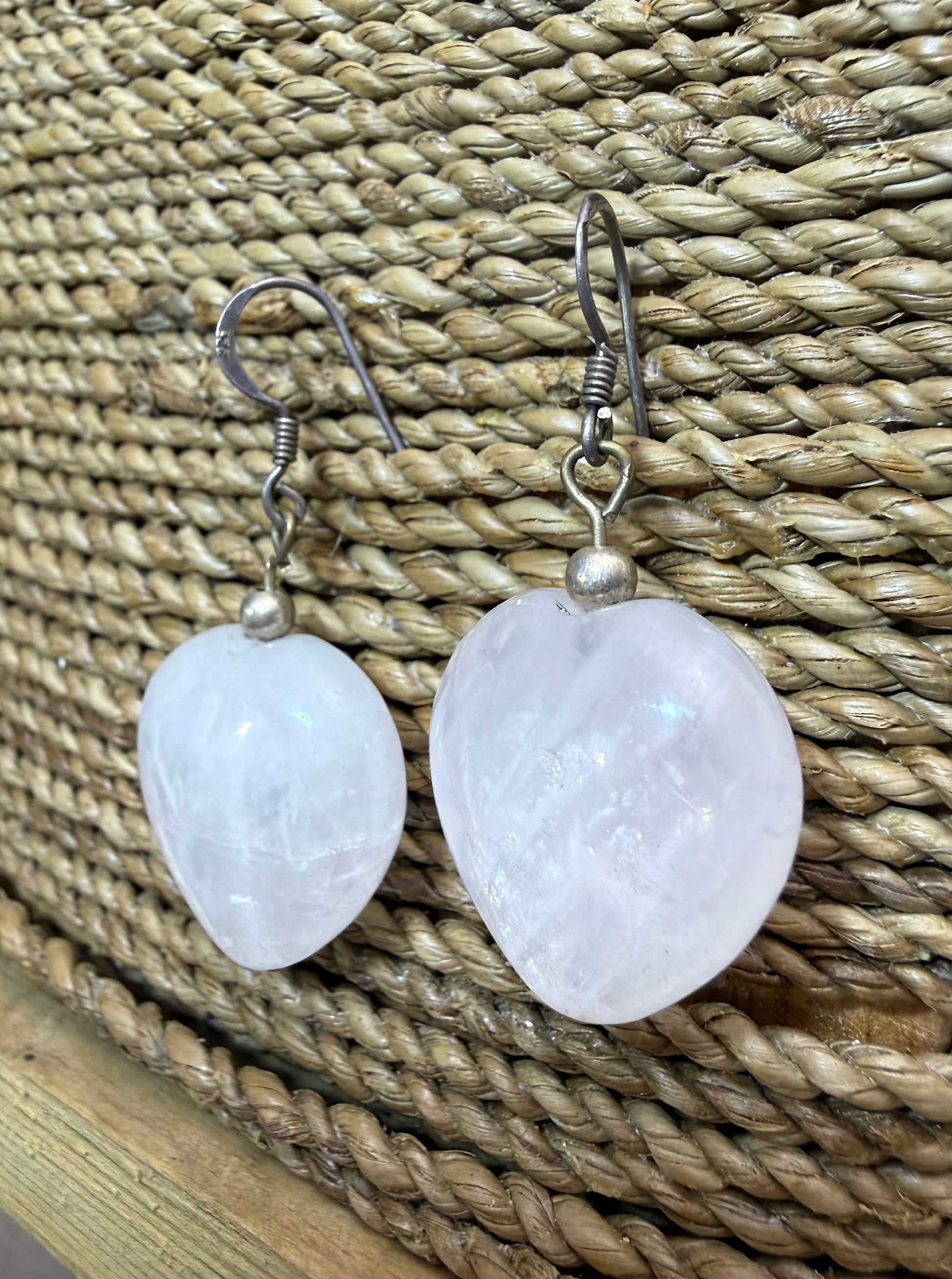 Sterling Silver & Rose Quartz Earrings - Ceredigion Dreadlocks