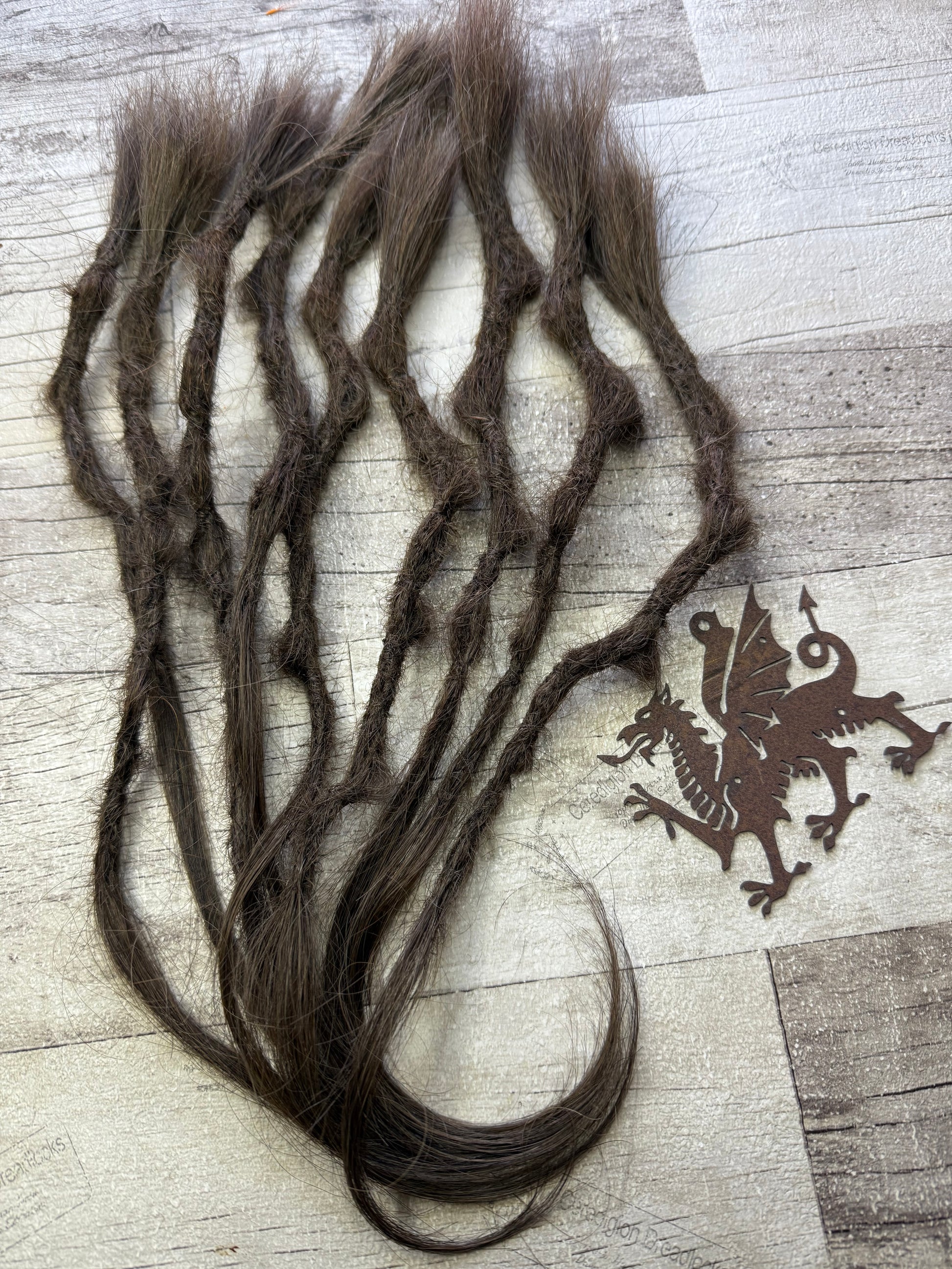 Medium Brown Dreadlock Extensions Wild Style 14 Inch - Ceredigion Dreadlocks