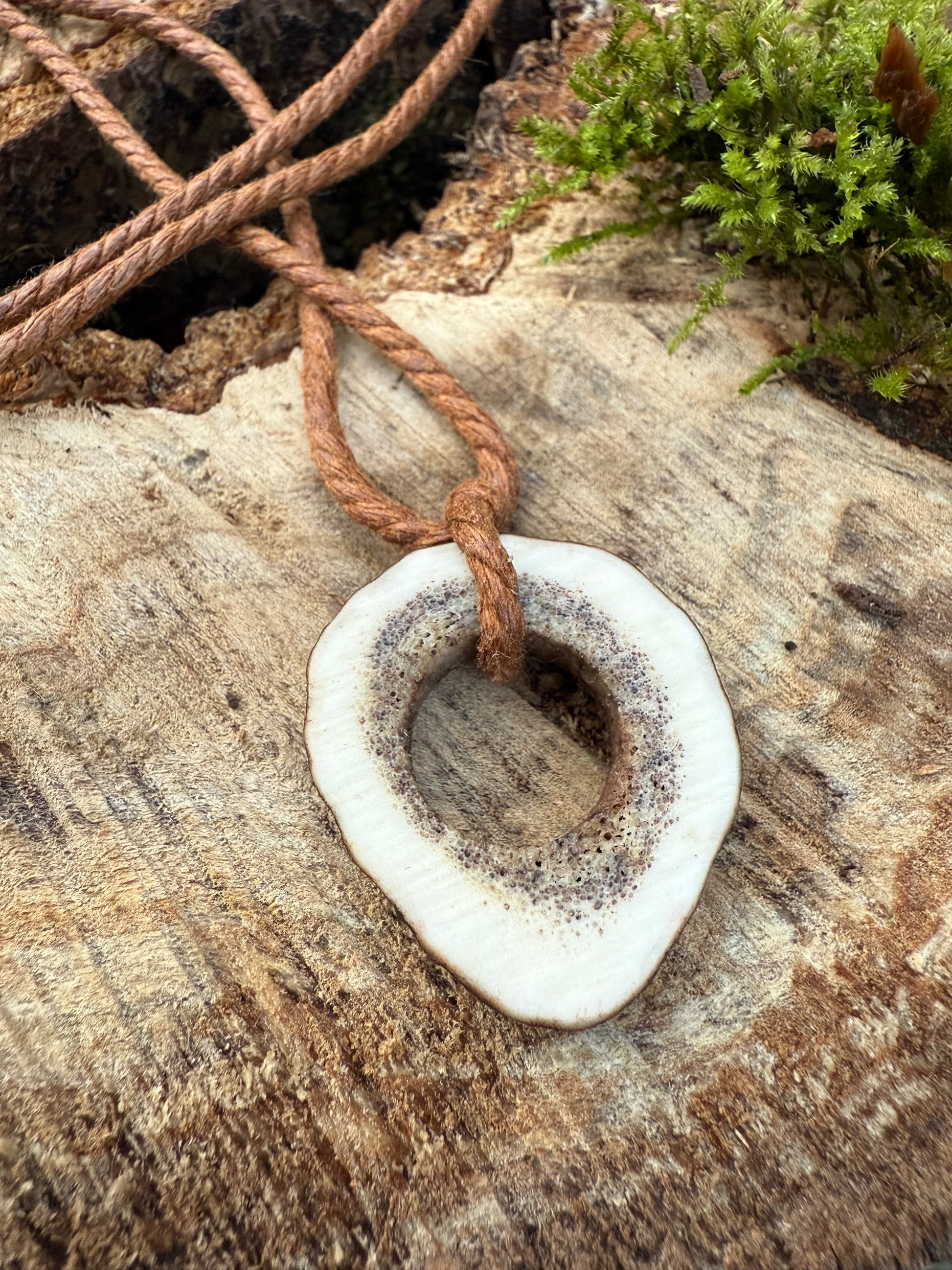 Antler Disc Necklace - Ceredigion Dreadlocks