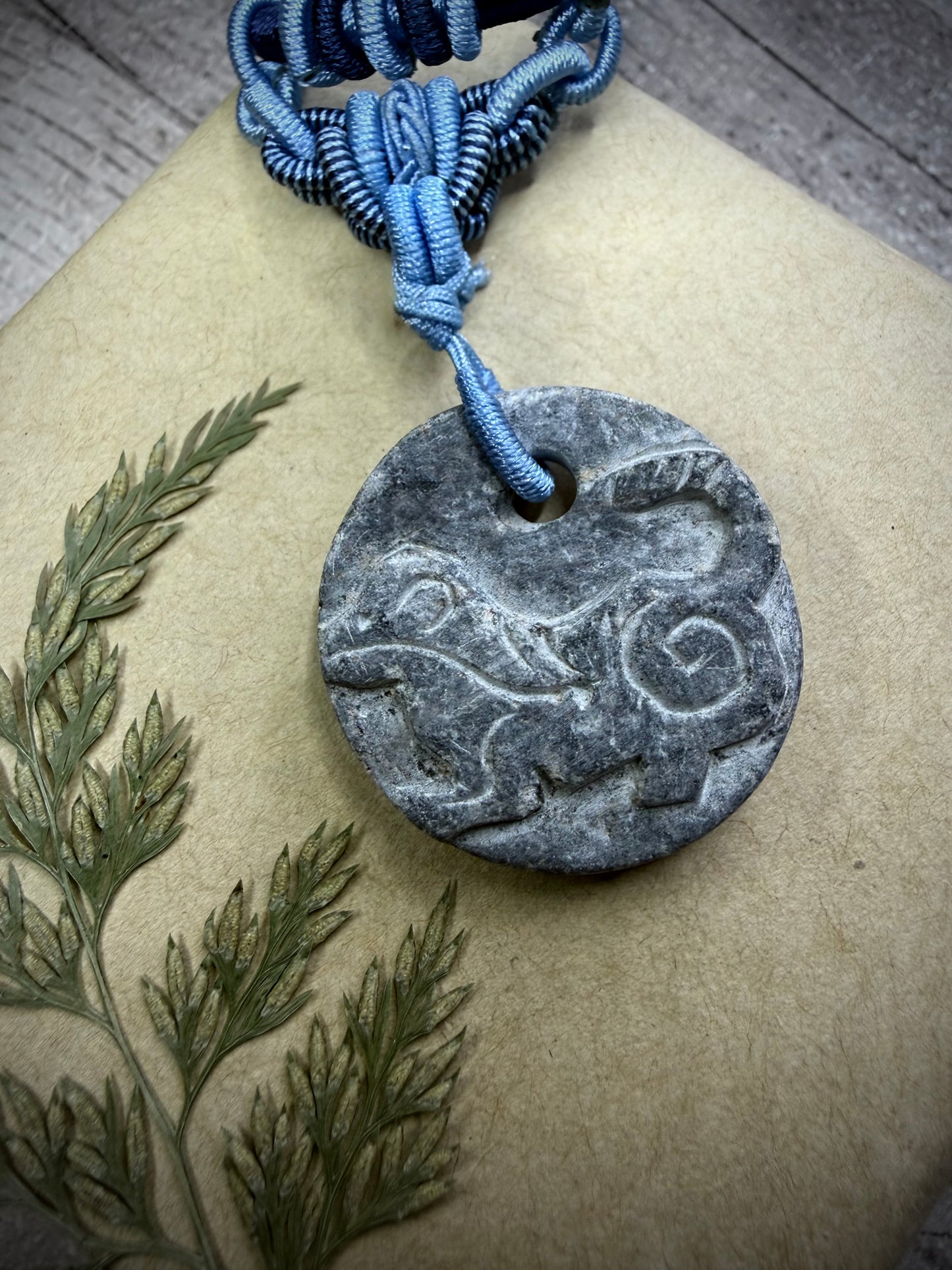 Hand Carved Stone Necklace - Otter - Ceredigion Dreadlocks