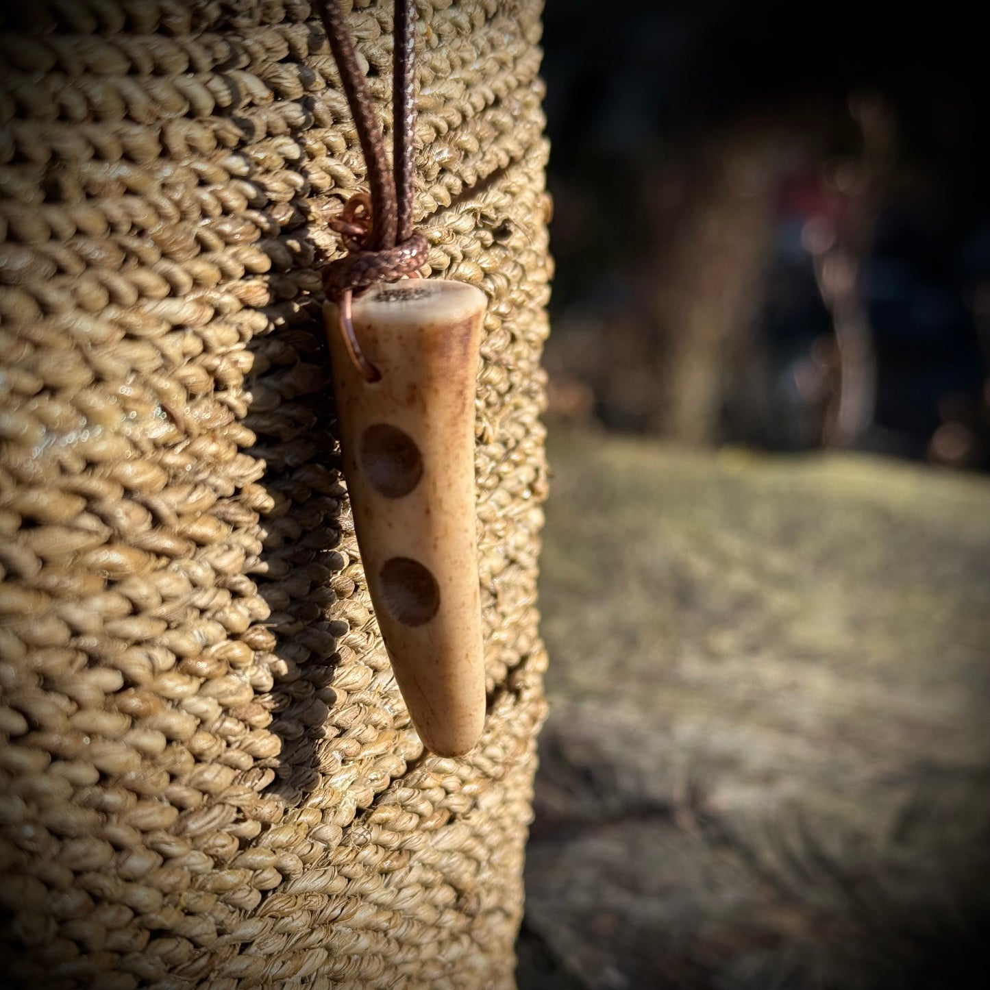 Antler Tip & Copper Necklace - Ceredigion Dreadlocks