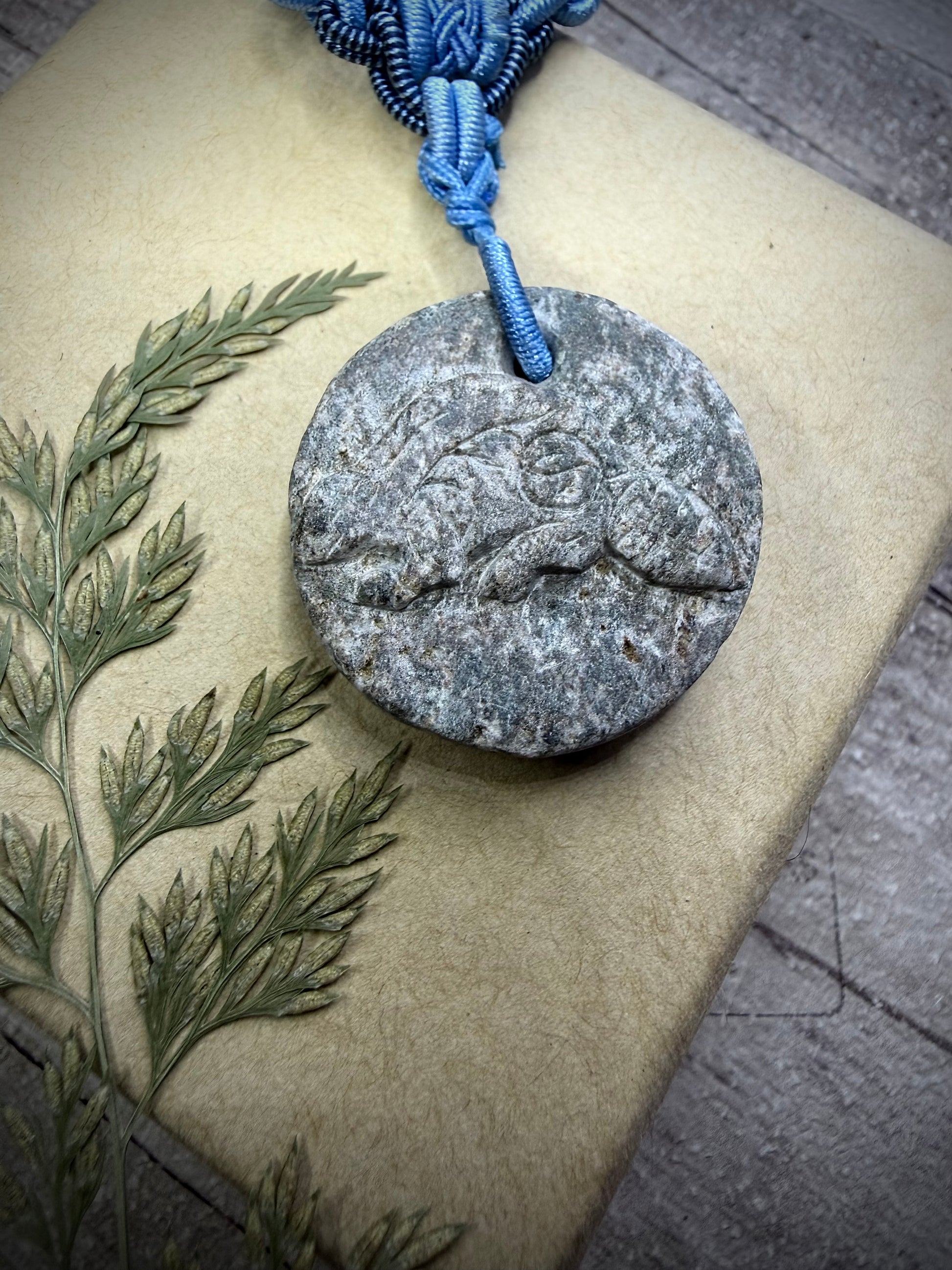 Hand Carved Stone Necklace - Beaver - Ceredigion Dreadlocks