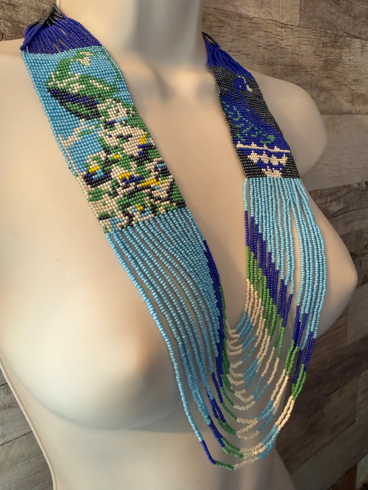 Ethnic Beaded Necklace - Bird