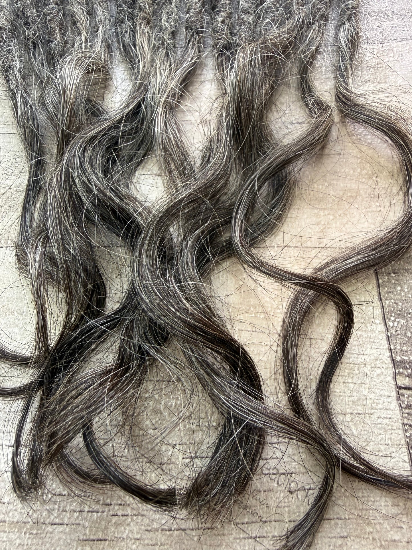 Raw Salt & Pepper Dreadlock Extensions 15 Inch - Ceredigion Dreadlocks