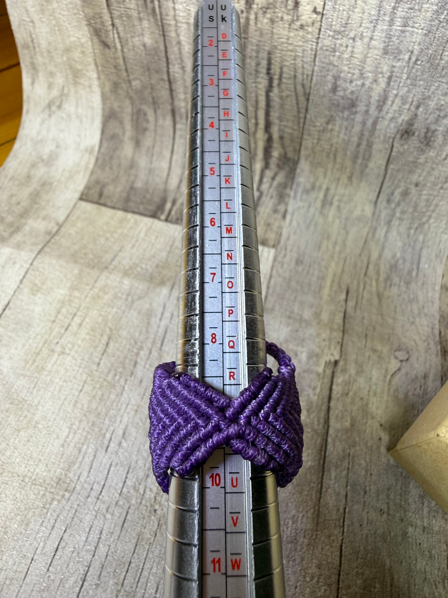Macrame Hair Cuff / Ring - Purple - Ceredigion Dreadlocks