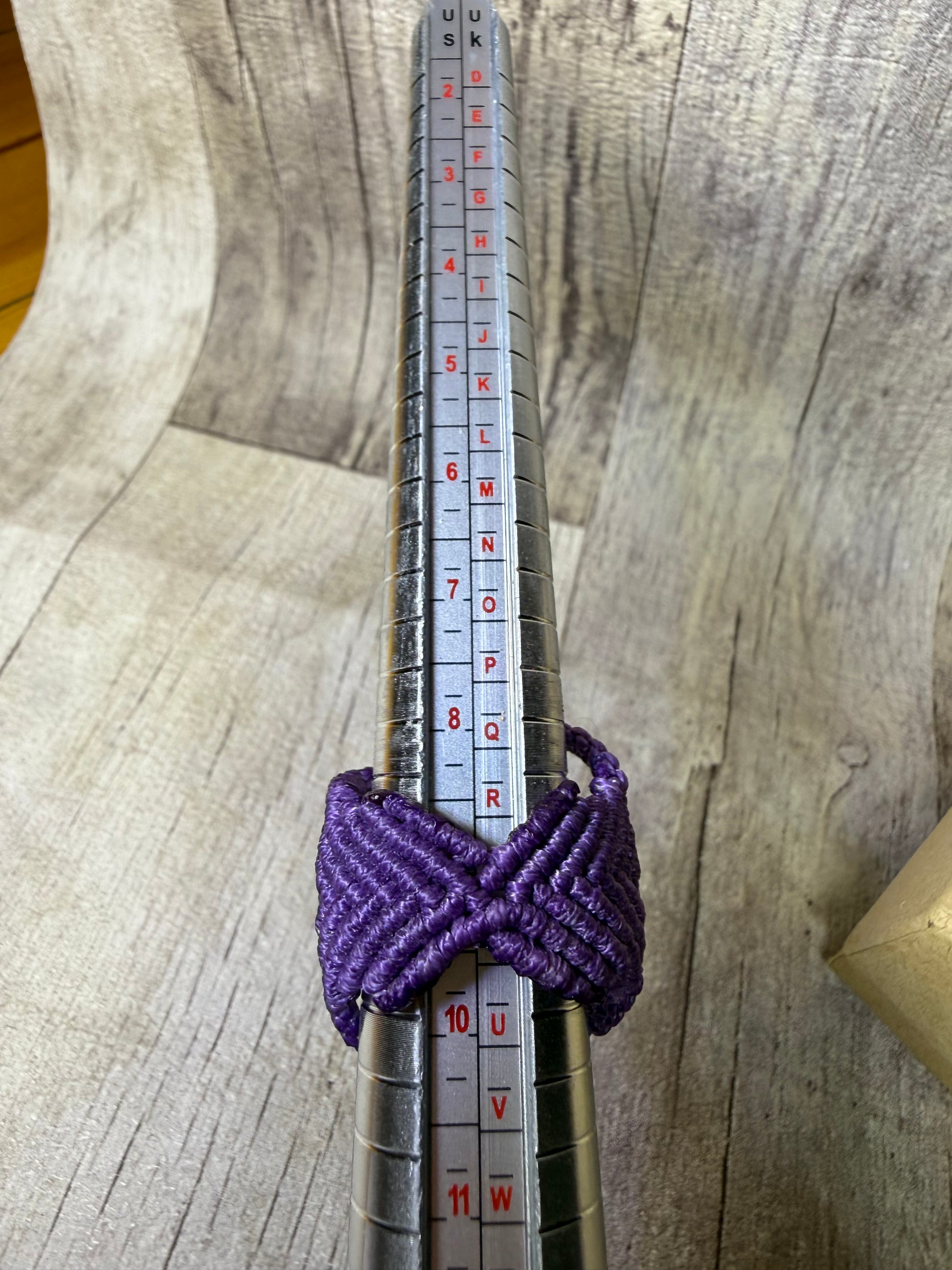 Macrame Hair Cuff / Ring - Purple - Ceredigion Dreadlocks