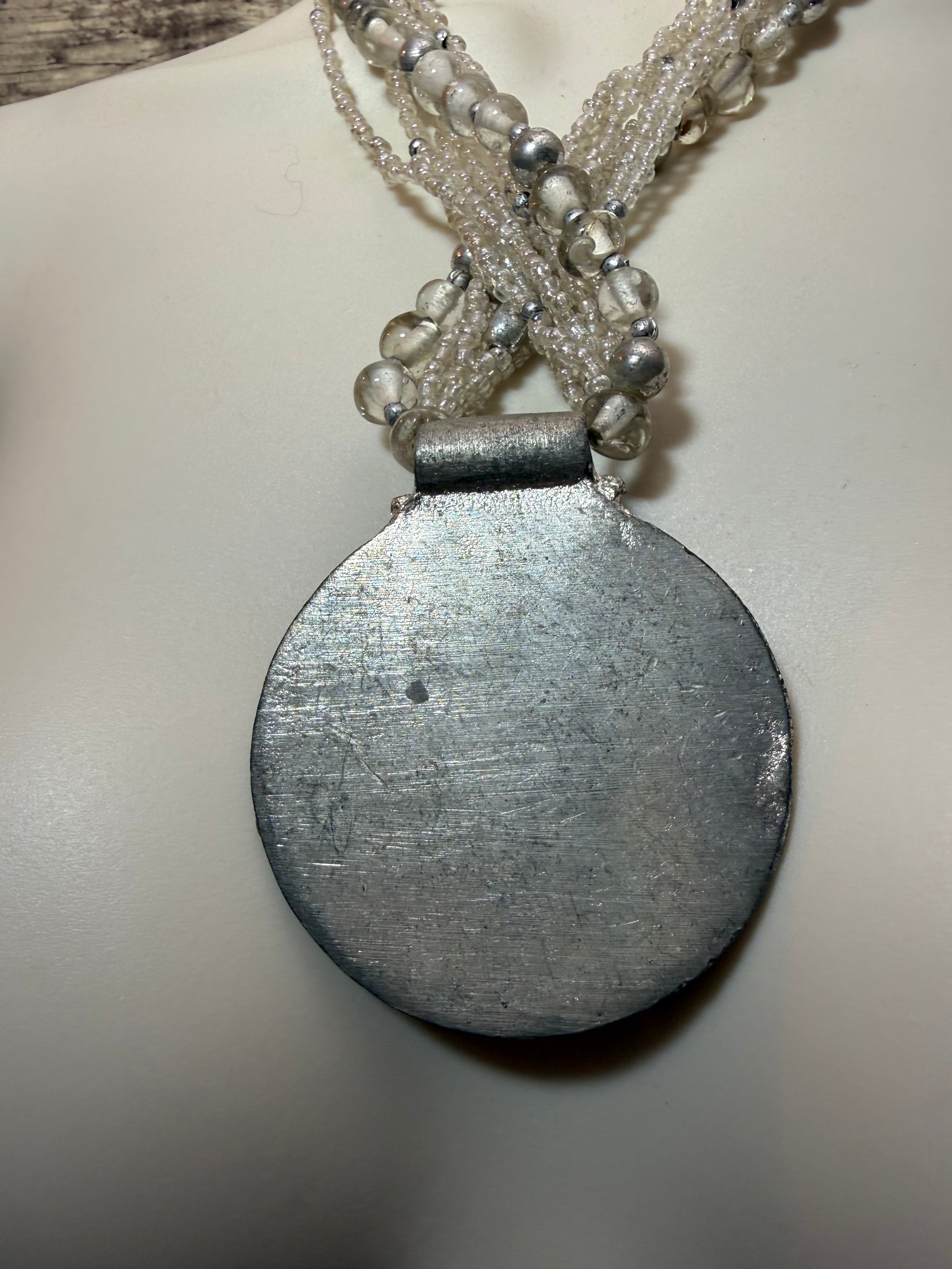 Glass Beaded Flower Necklace - Ceredigion Dreadlocks