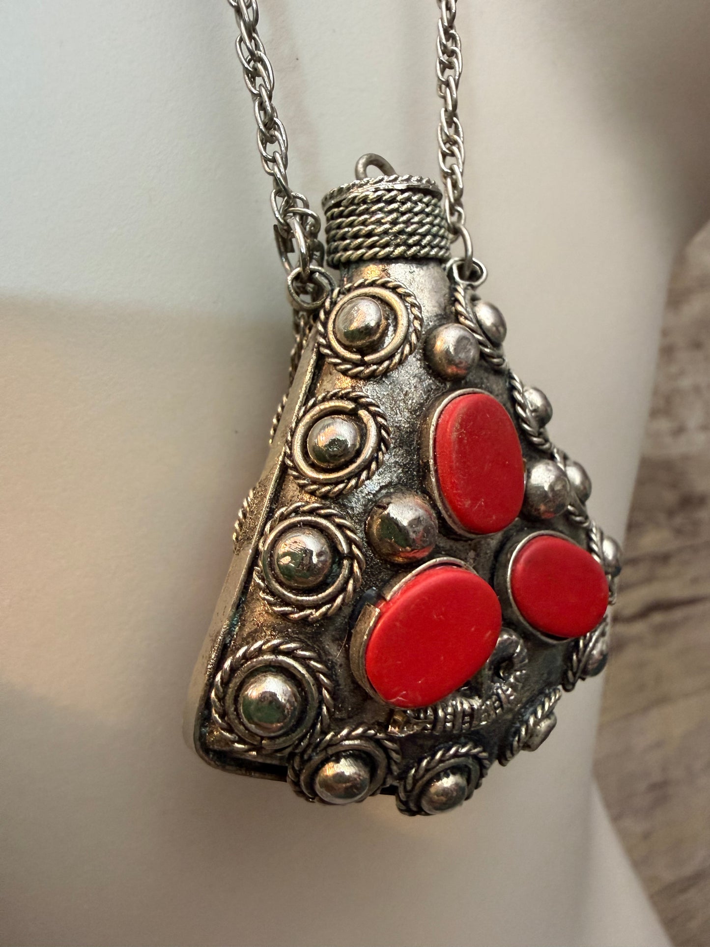 Tibetan Silver Bottle Necklace - Ceredigion Dreadlocks