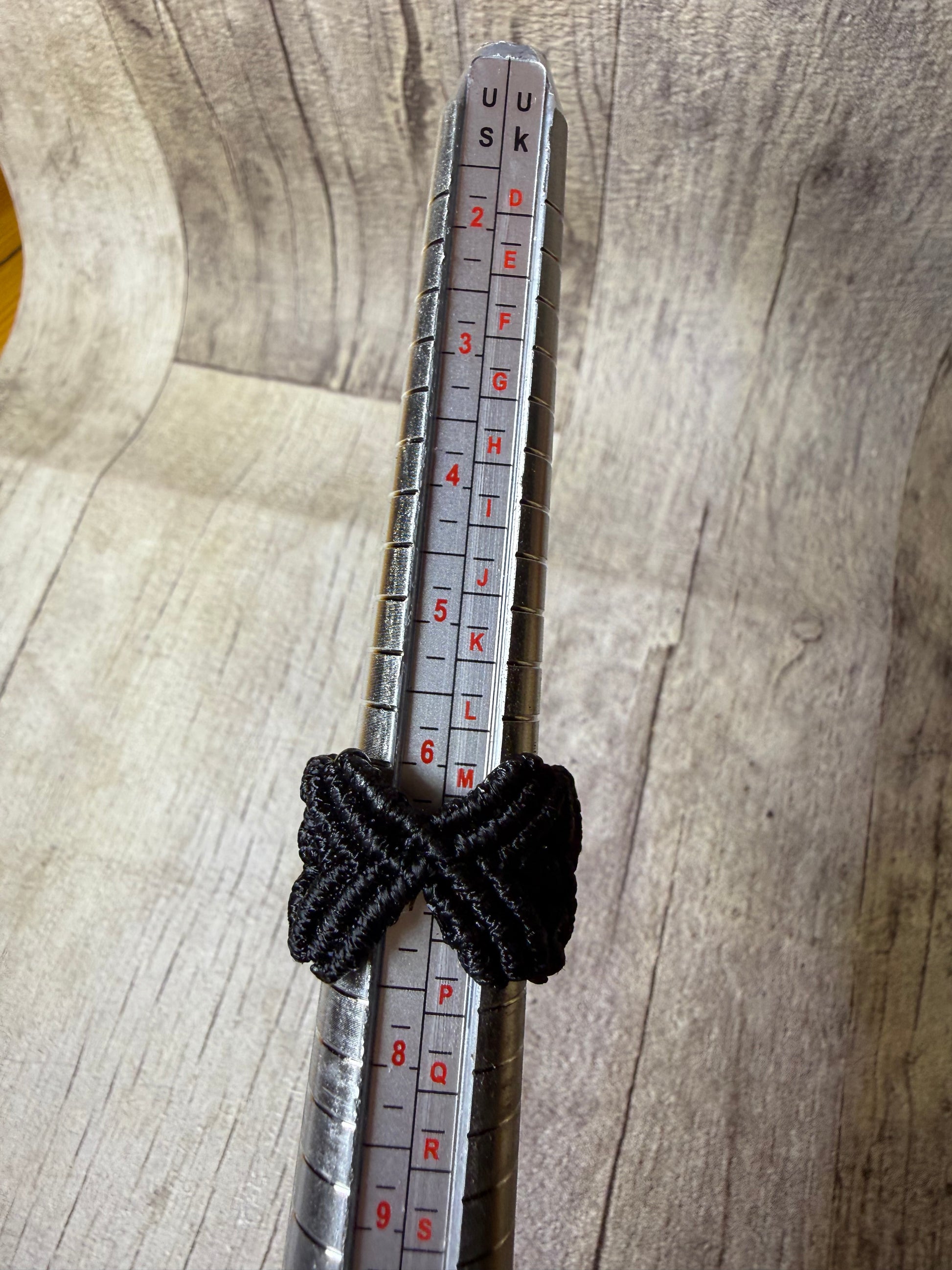 Macrame Hair Cuff / Ring - Black - Ceredigion Dreadlocks