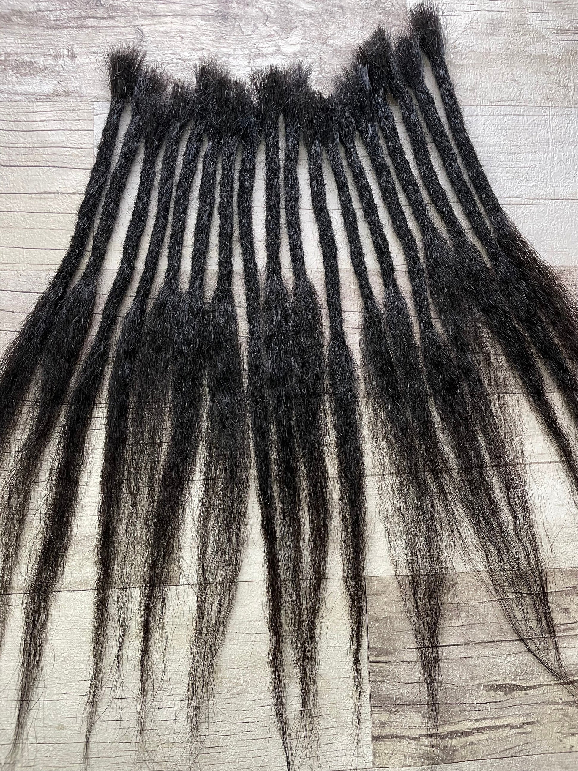 Black Kinky Straight 13 Inch Extensions - Ceredigion Dreadlocks