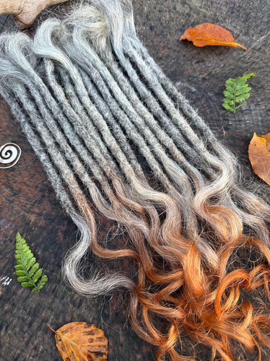 Raw Grey Salt & Pepper 16 Inch Extensions - Ceredigion Dreadlocks