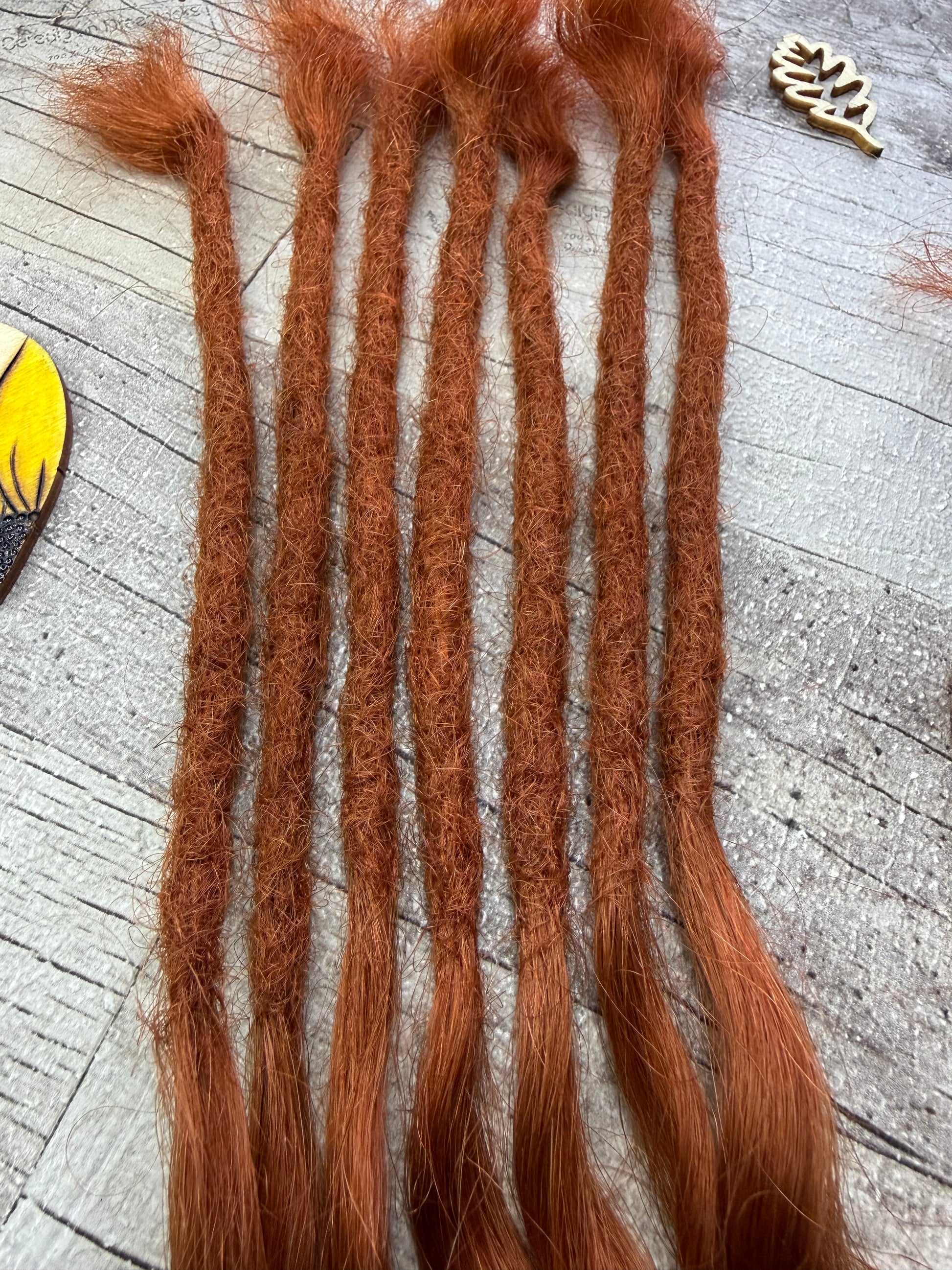 Firey Copper Curly Hair Extensions 24 Inch - Ceredigion Dreadlocks