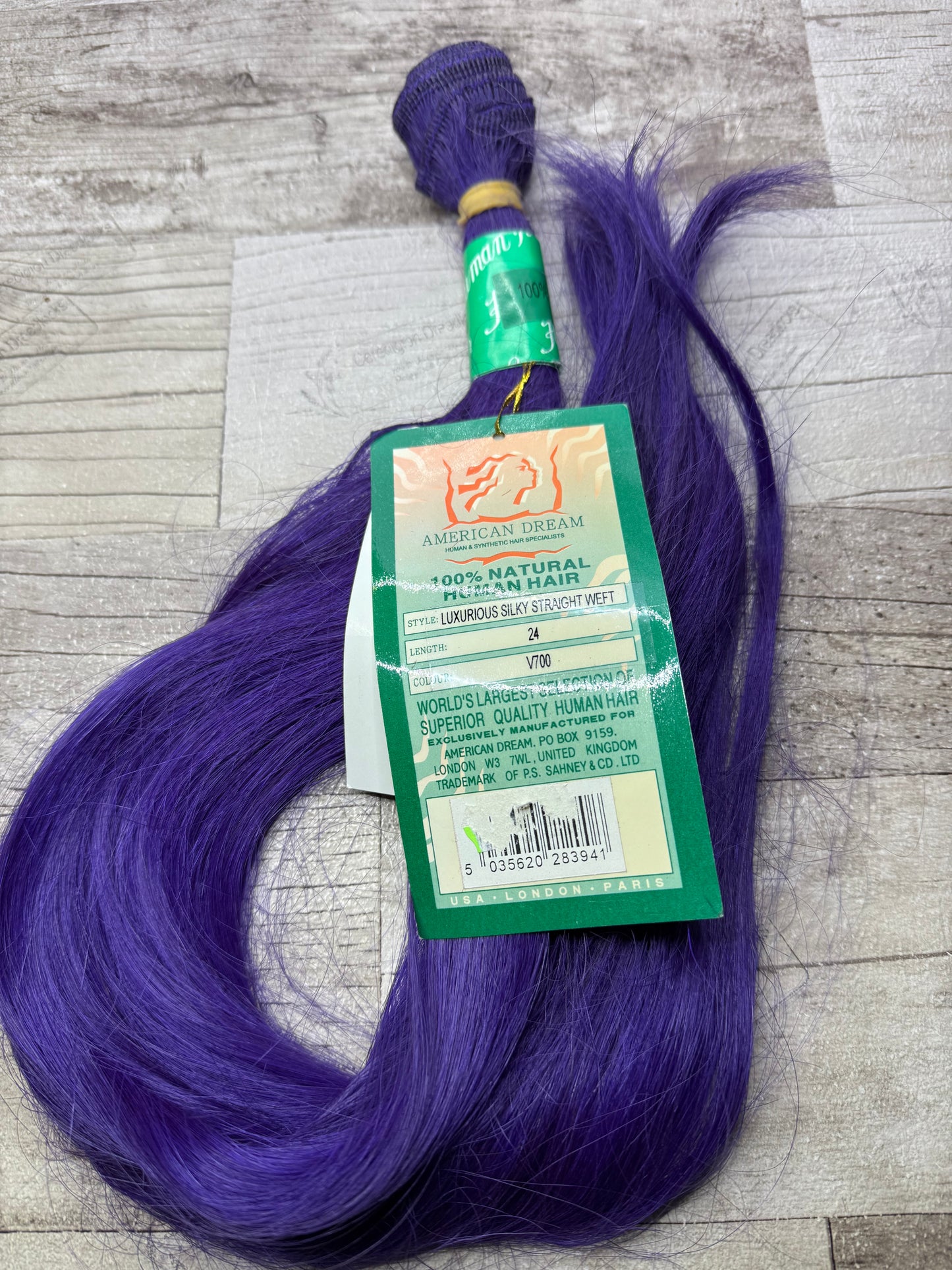 Single Ended Purple Dreadlock Extensions 24 Inch