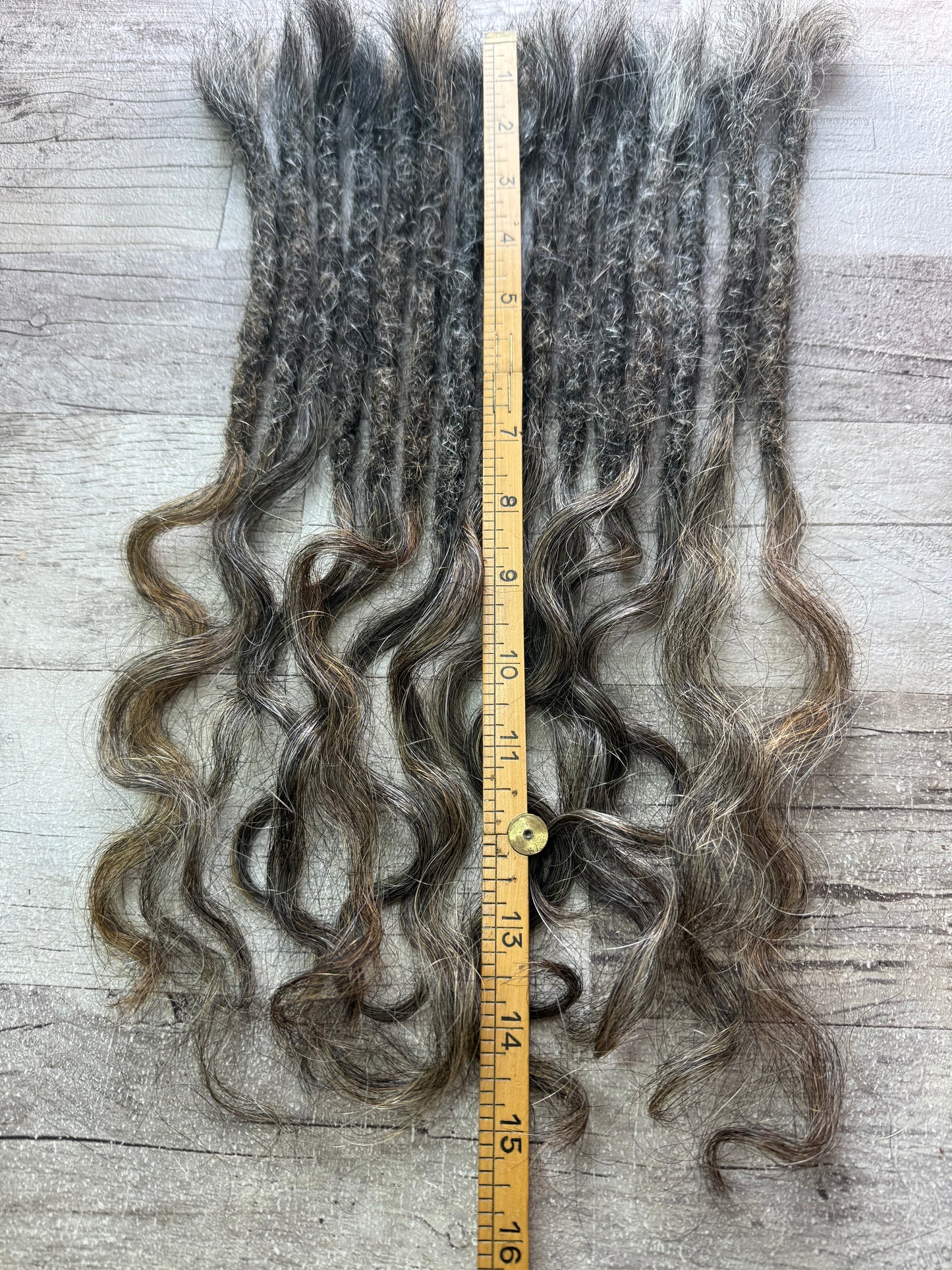 Raw Salt & Pepper Dreadlock Extensions 18 Inch - Ceredigion Dreadlocks