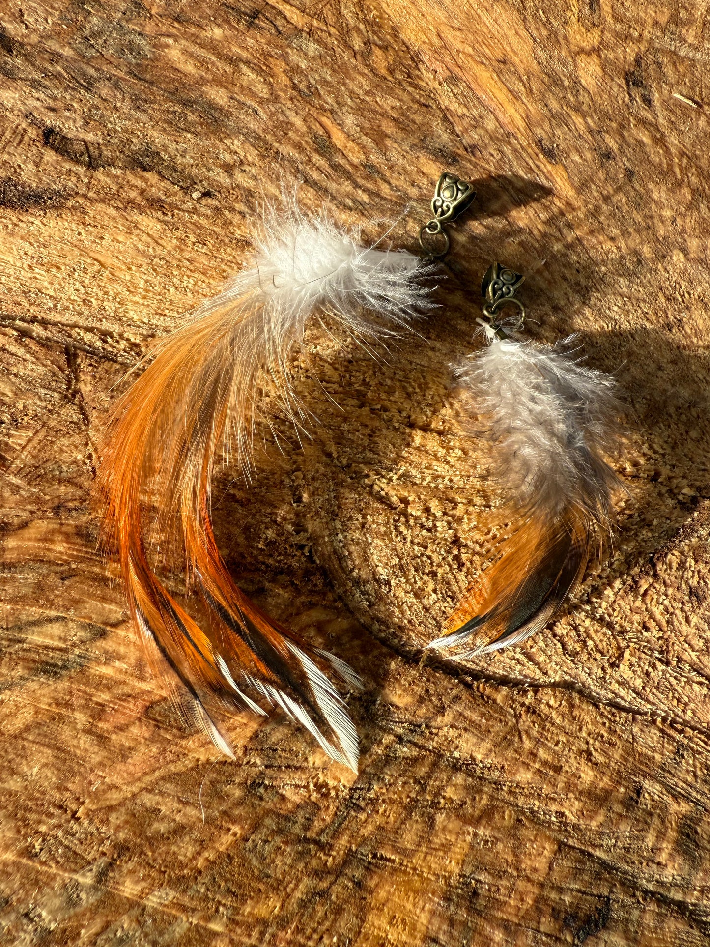 Pair of Feather Dreadlock Charms - Ceredigion Dreadlocks