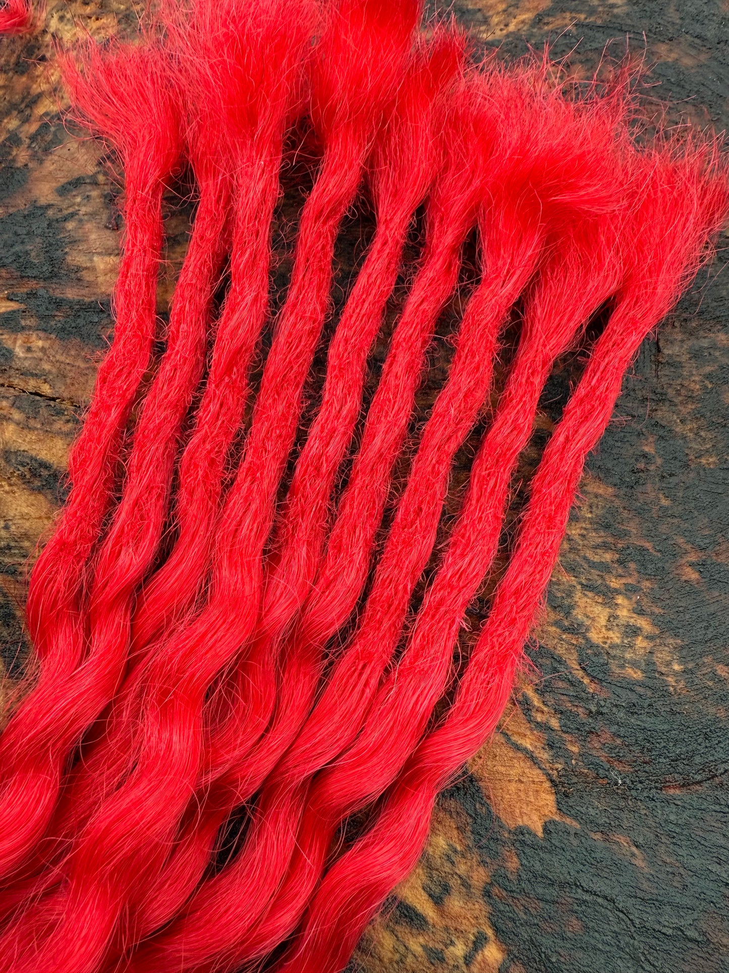 Red Deep Wave Dreadlock Extensions 17 Inch