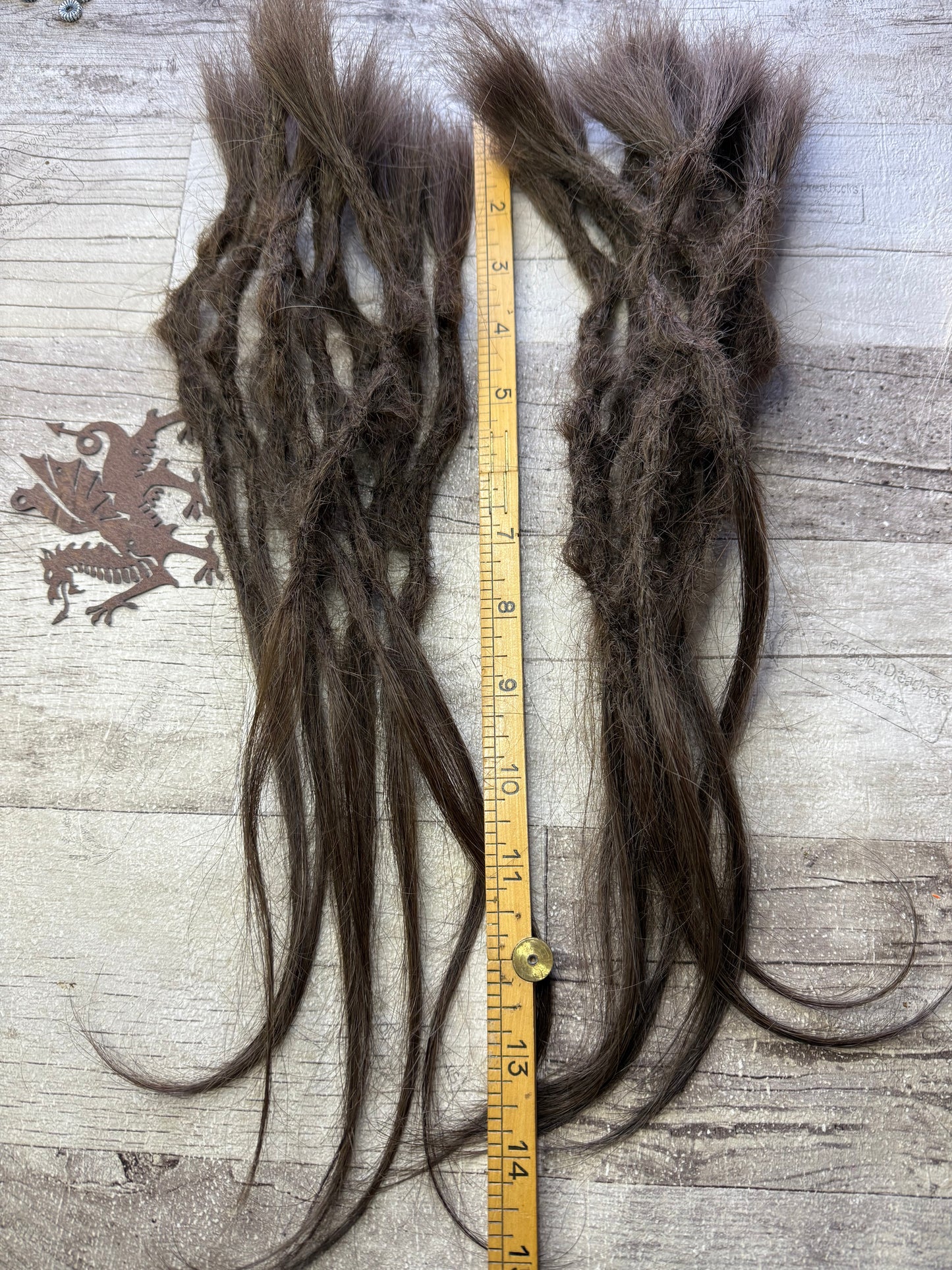Medium Brown Dreadlock Extensions Wild Style 14 Inch - Ceredigion Dreadlocks