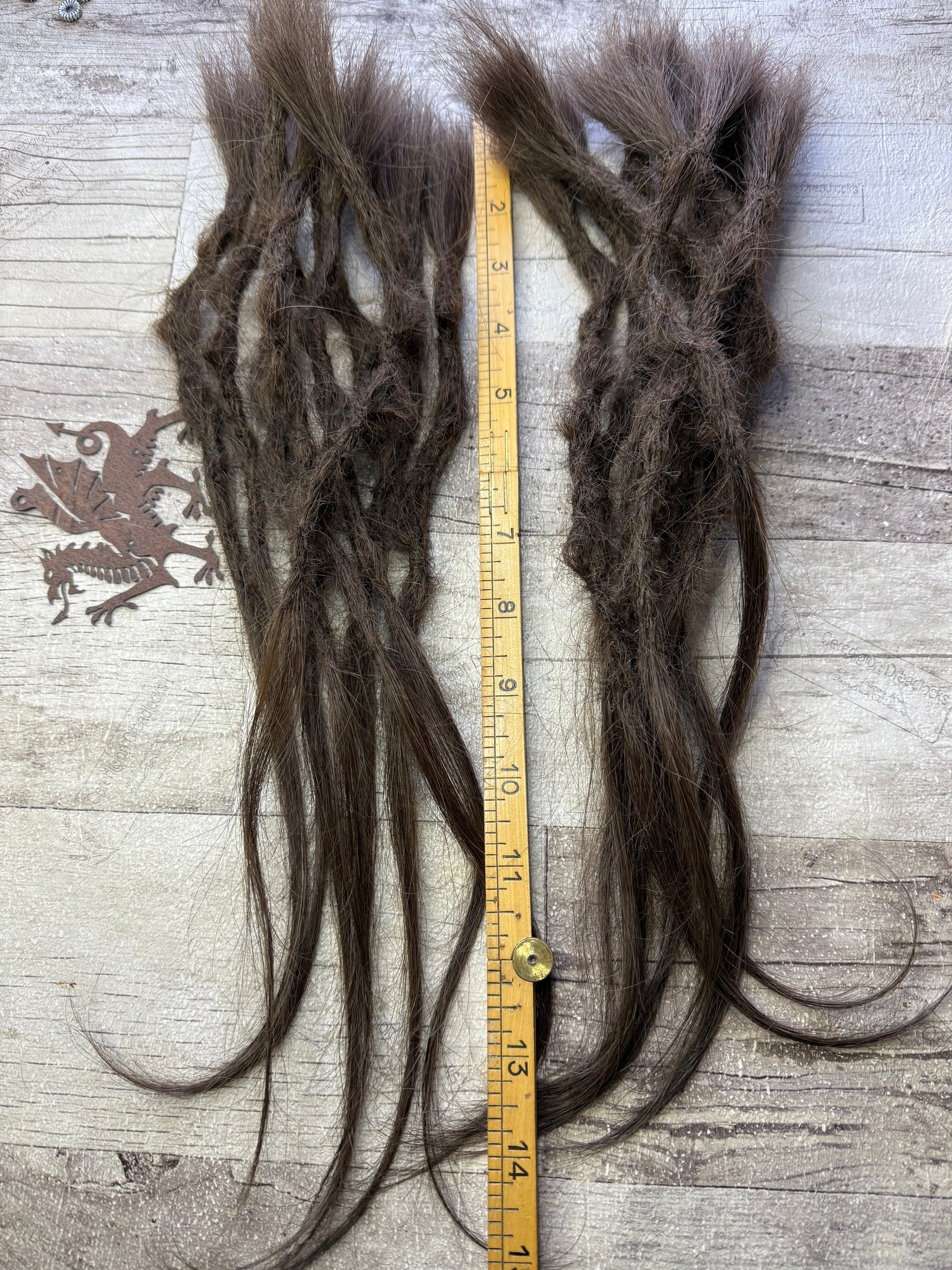 Medium Brown Dreadlock Extensions Wild Style 14 Inch - Ceredigion Dreadlocks