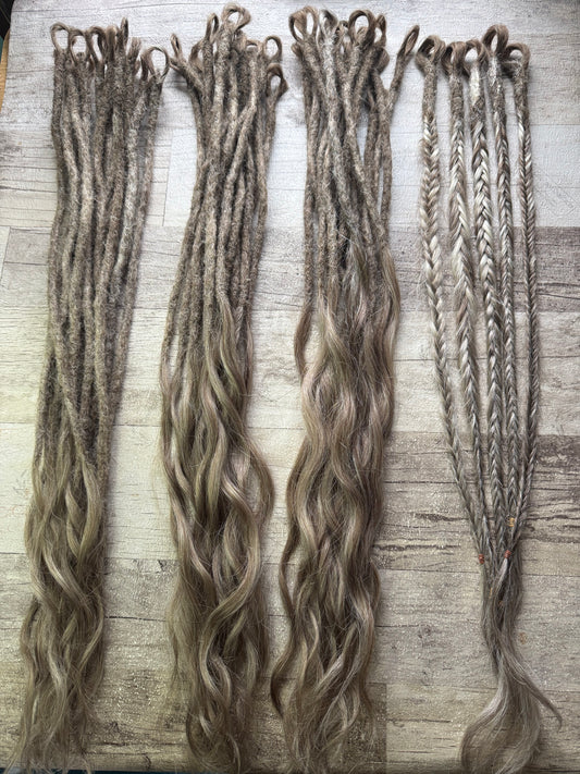 Jenn : x50 looped dreadlock extensions - Ceredigion Dreadlocks