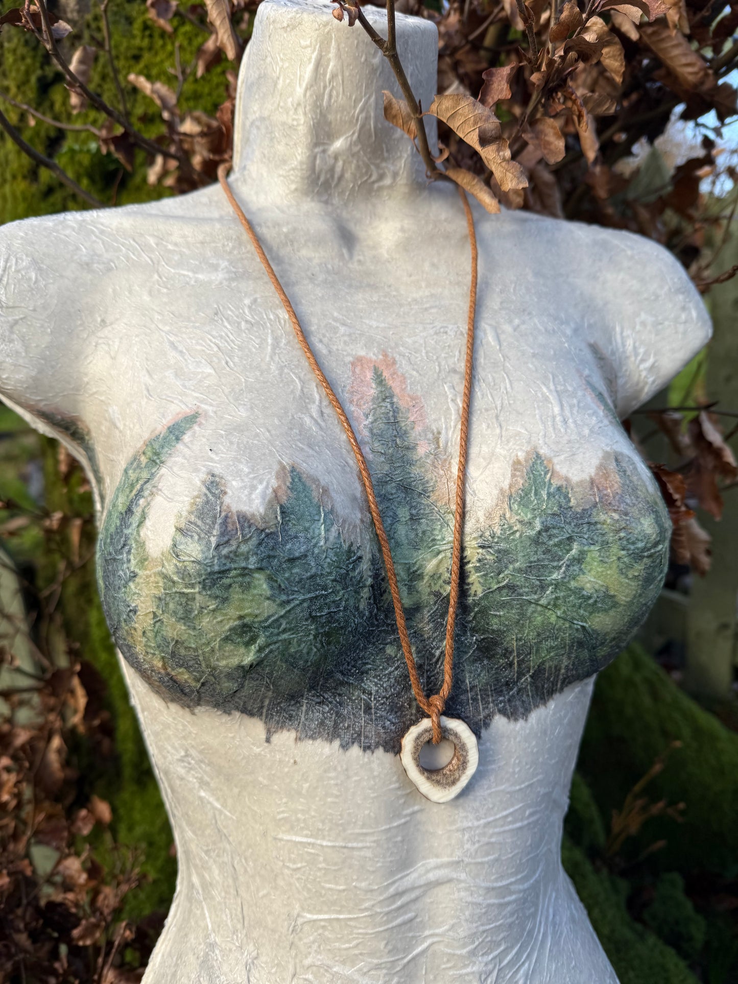 Antler Disc Necklace - Ceredigion Dreadlocks