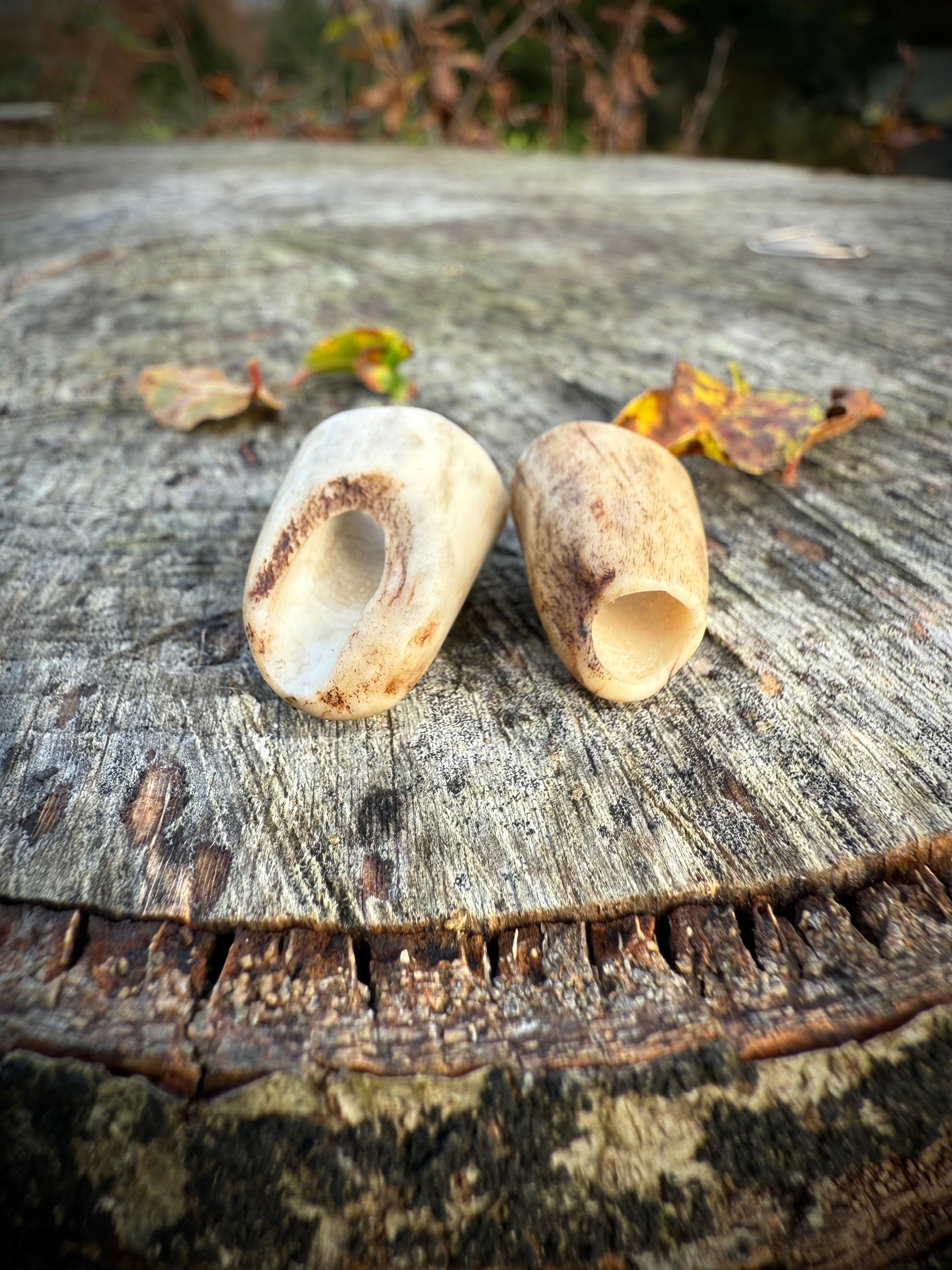 Antler Dreadlock Beads Pair - Ceredigion Dreadlocks