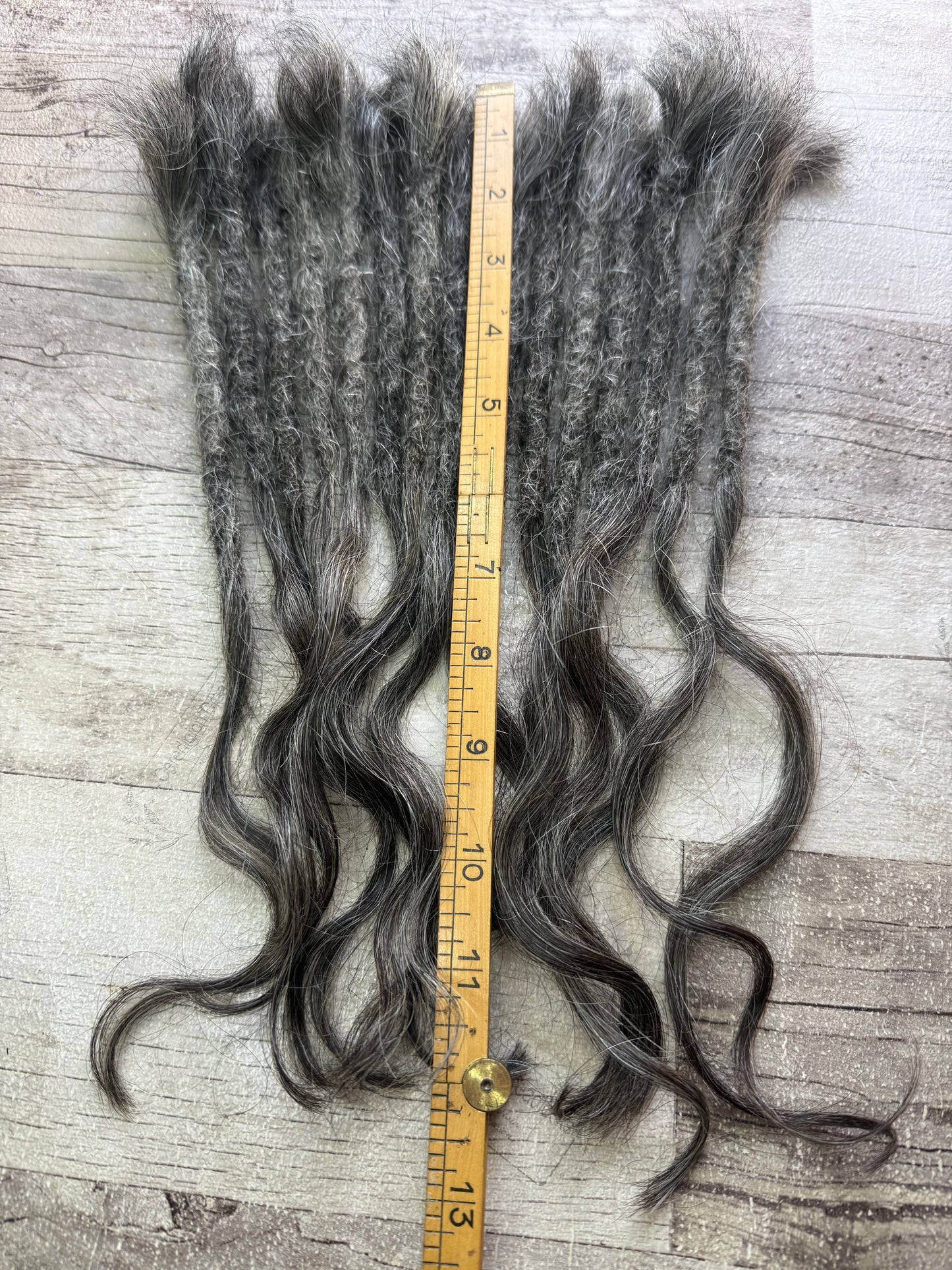 Raw Salt & Pepper Dreadlock Extensions 15 Inch - Ceredigion Dreadlocks