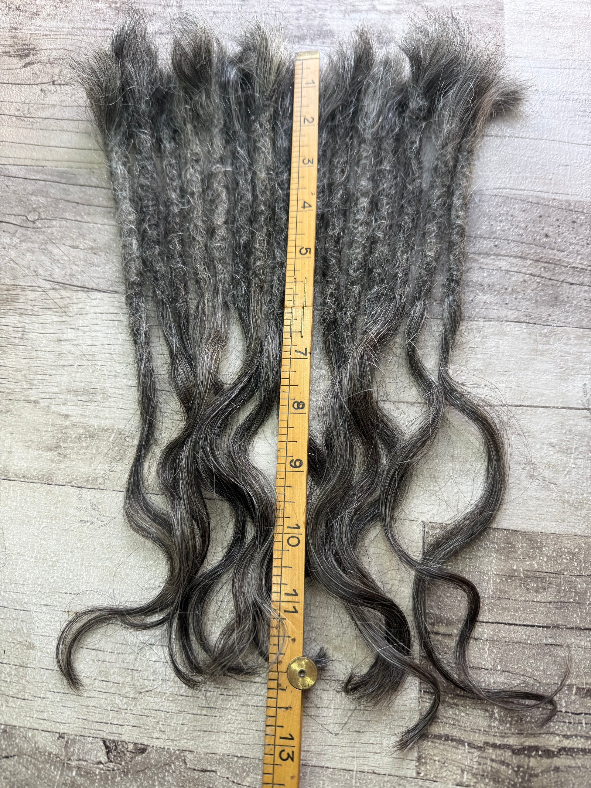 Raw Salt & Pepper Dreadlock Extensions 15 Inch - Ceredigion Dreadlocks