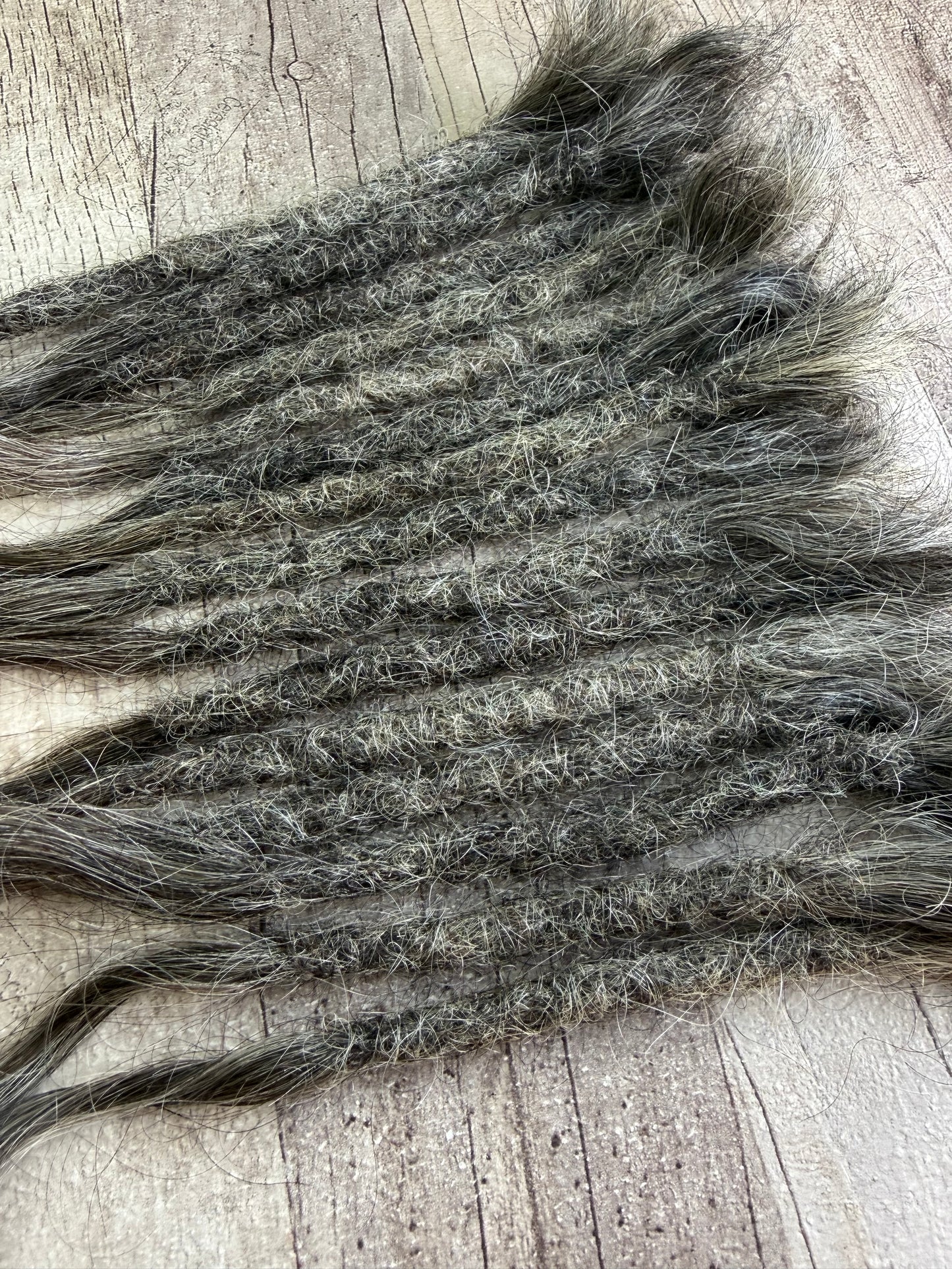 Raw Salt & Pepper Dreadlock Extensions 15 Inch - Ceredigion Dreadlocks