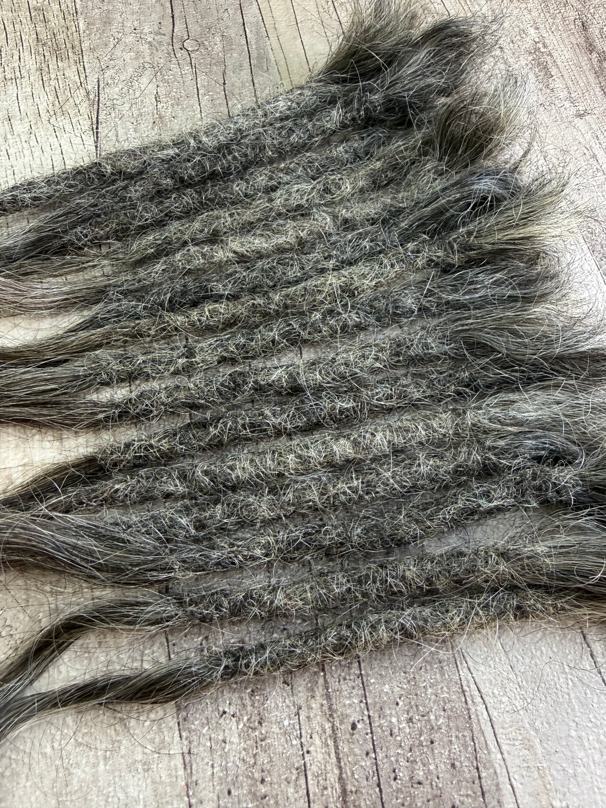 Raw Salt & Pepper Dreadlock Extensions 15 Inch - Ceredigion Dreadlocks