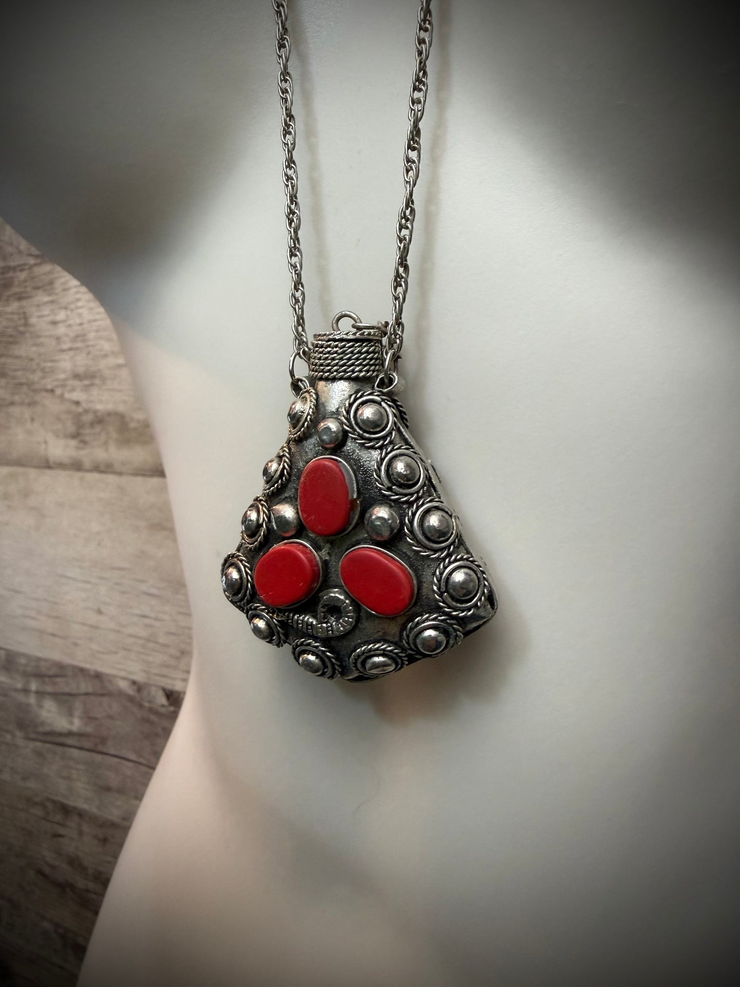 Tibetan Silver Bottle Necklace - Ceredigion Dreadlocks