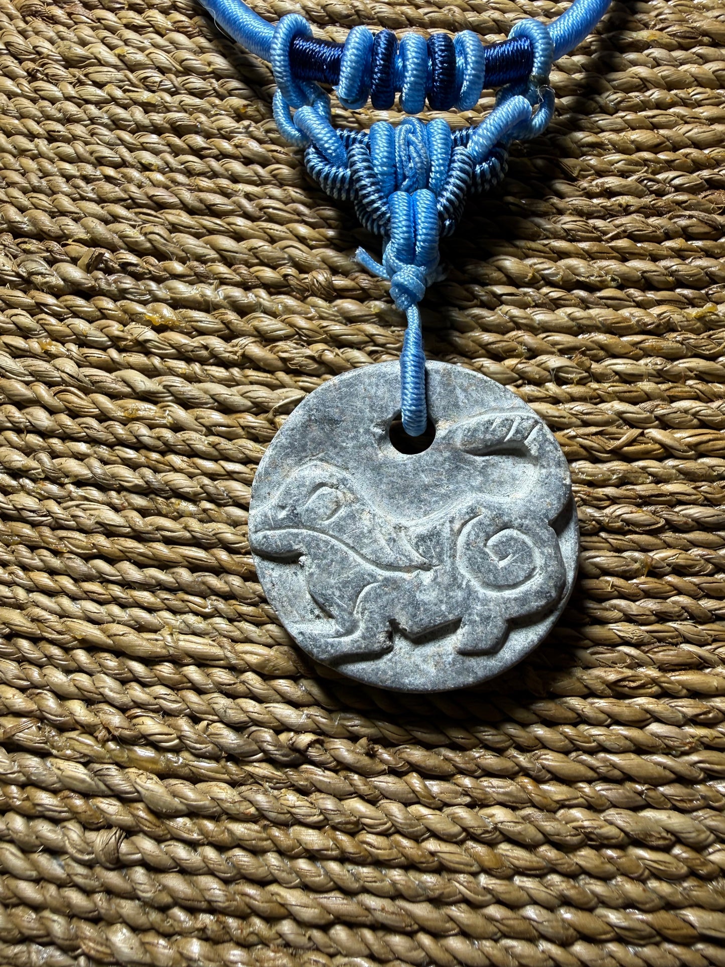 Hand Carved Stone Necklace - Otter - Ceredigion Dreadlocks