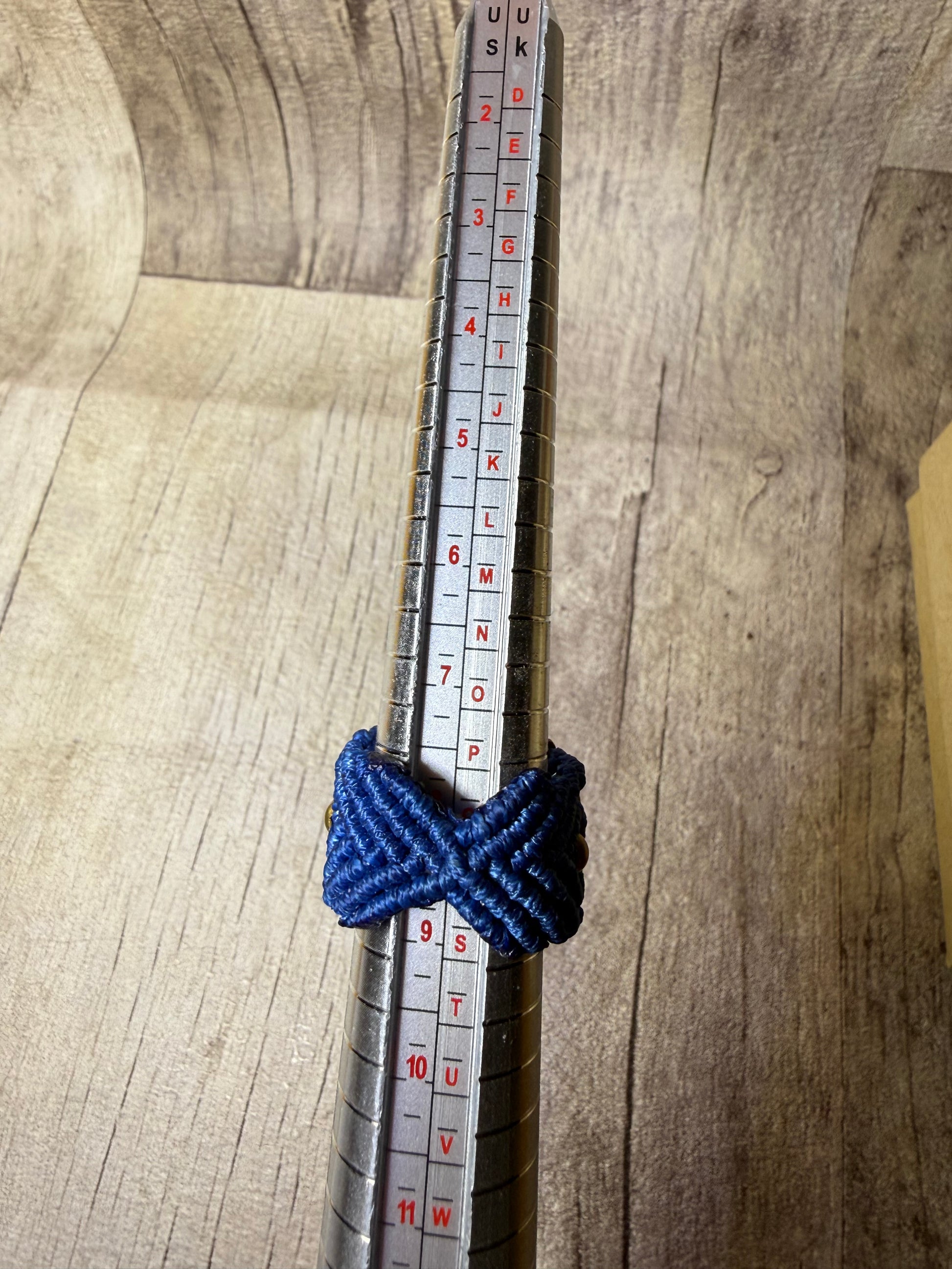 Macrame Hair Cuff / Ring - Blue - Ceredigion Dreadlocks
