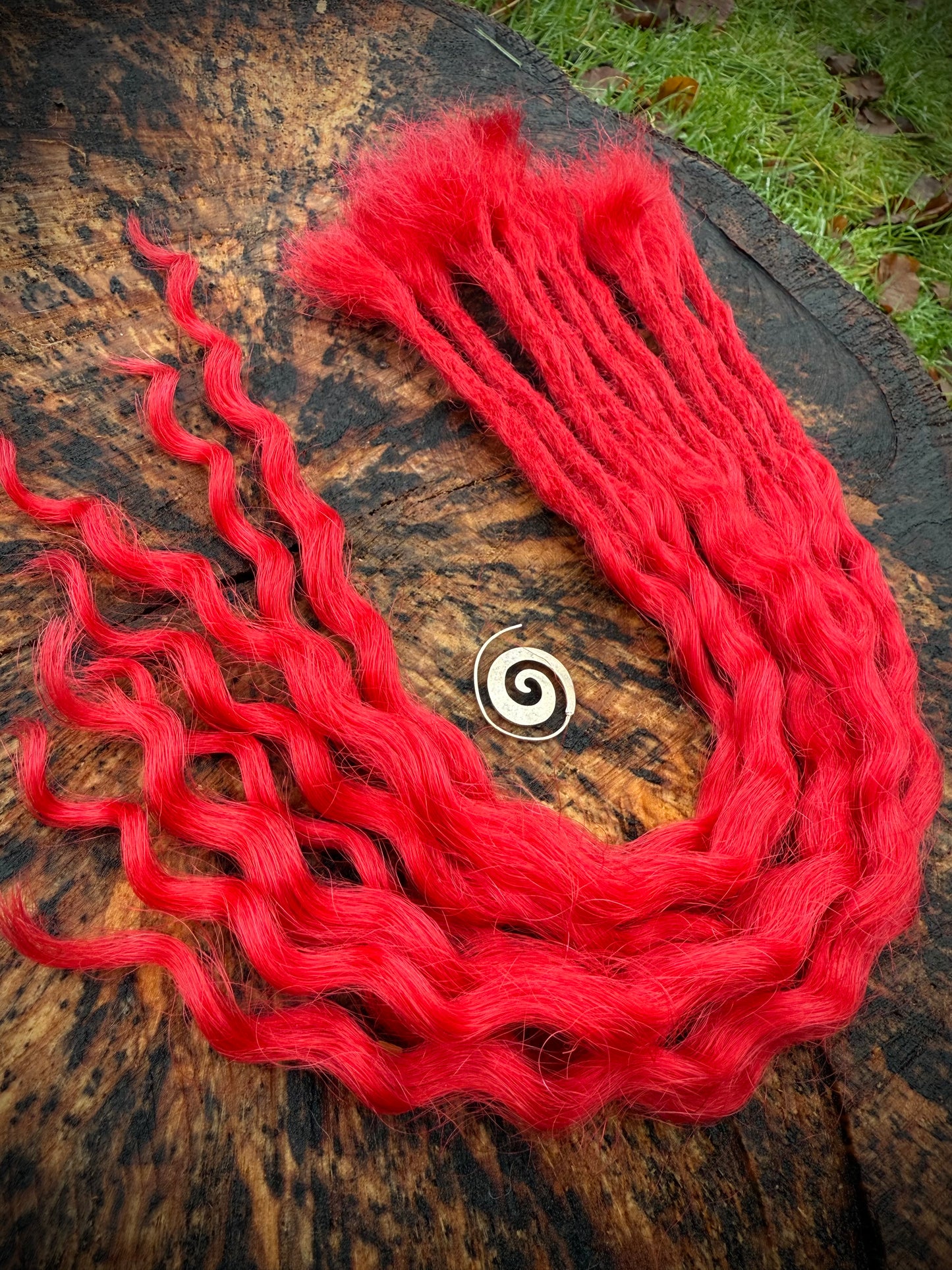 Red Deep Wave Dreadlock Extensions 17 Inch