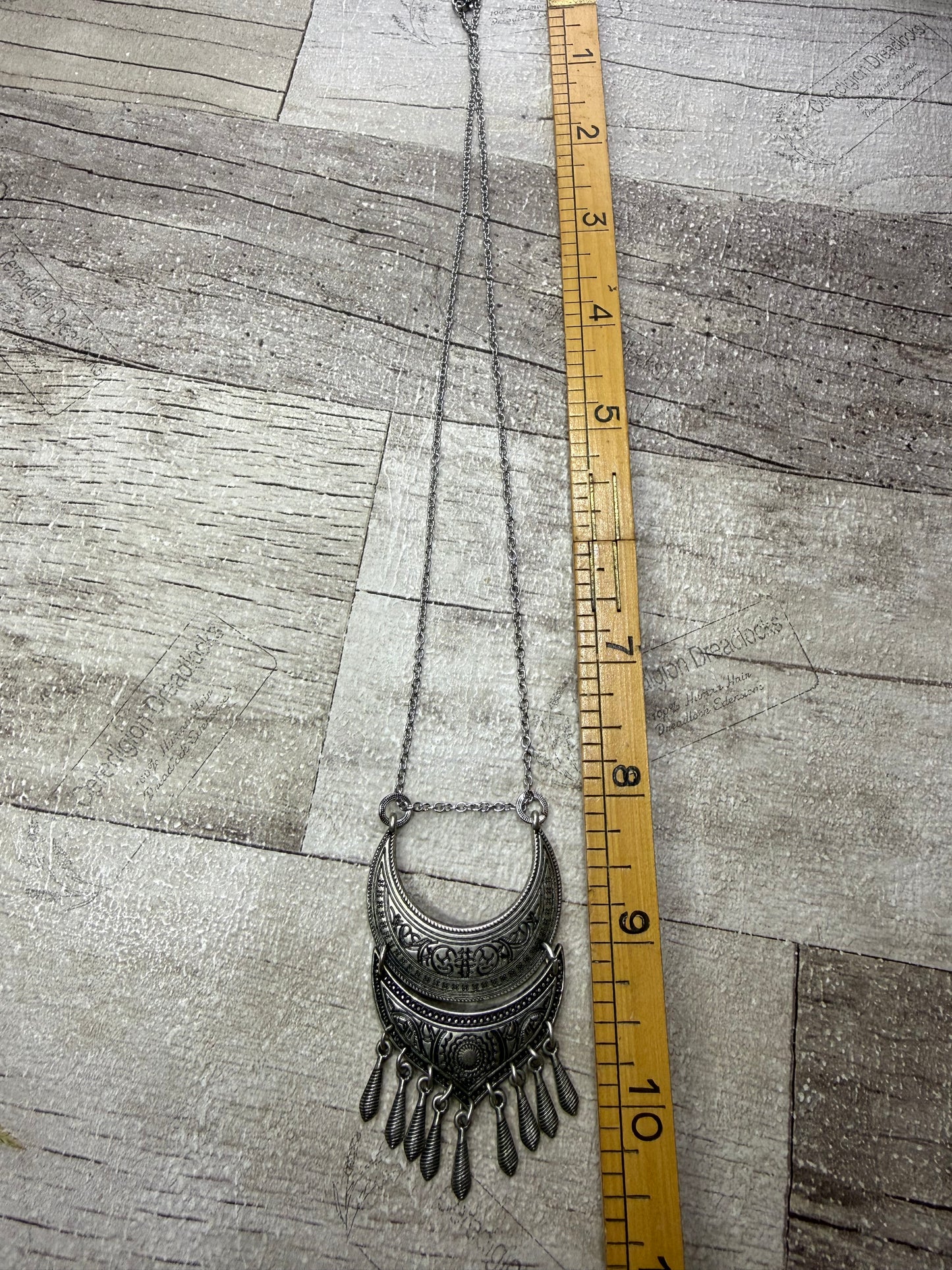 Ethnic Pendant Necklace - Oxidised Silver Tone - Ceredigion Dreadlocks