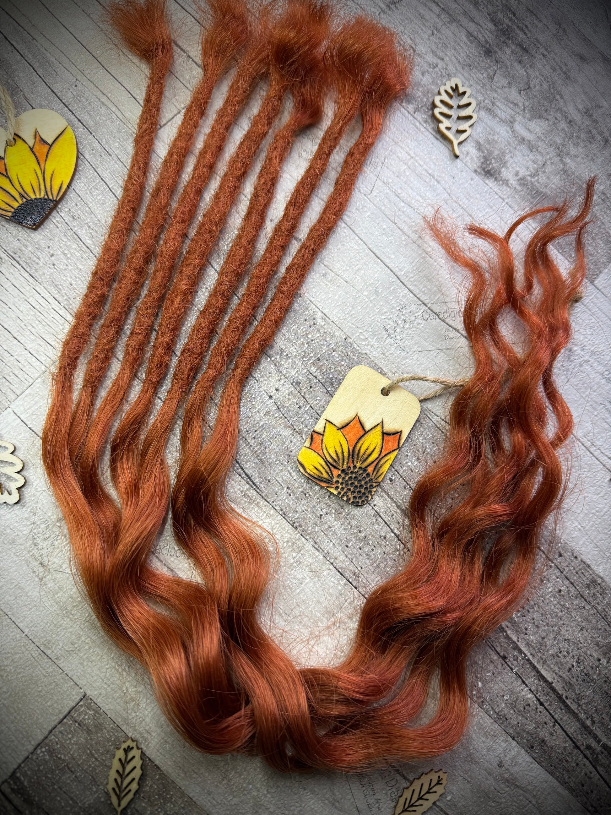 Firey Copper Curly Hair Extensions 24 Inch - Ceredigion Dreadlocks
