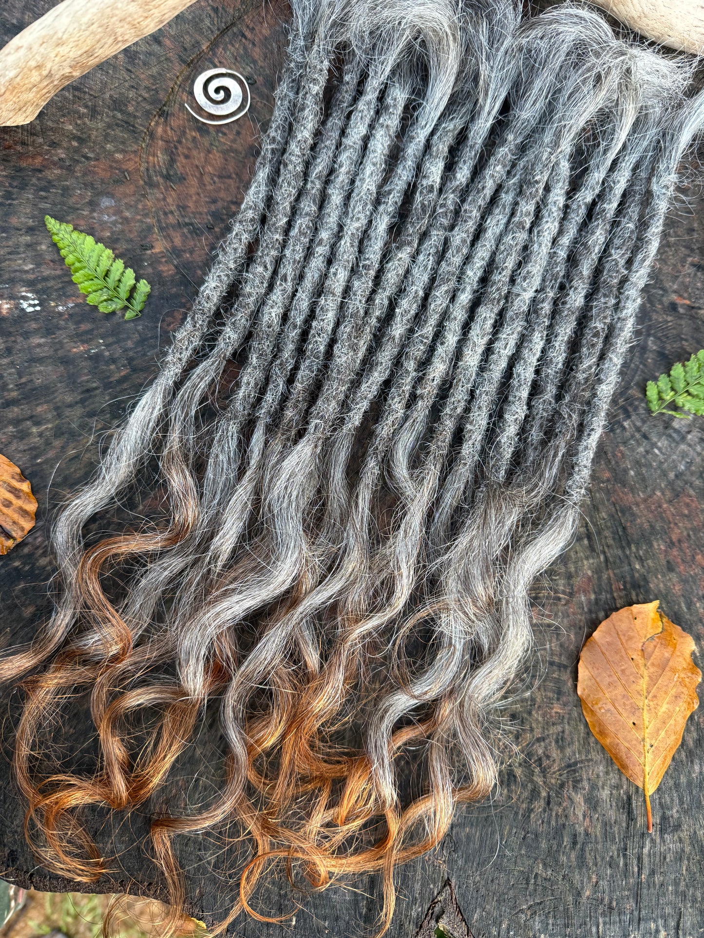 Raw Grey Salt & Pepper 16 inch Extensions - Ceredigion Dreadlocks