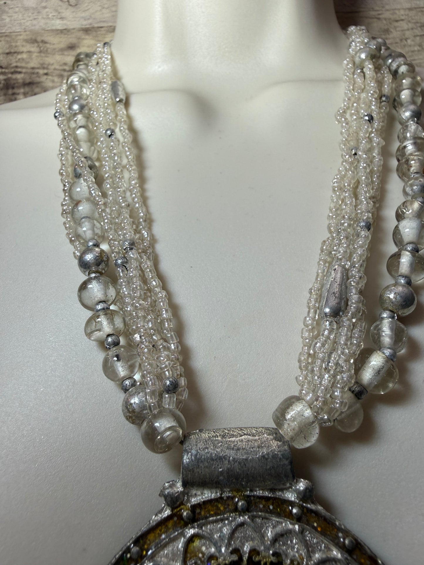 Glass Beaded Flower Necklace - Ceredigion Dreadlocks